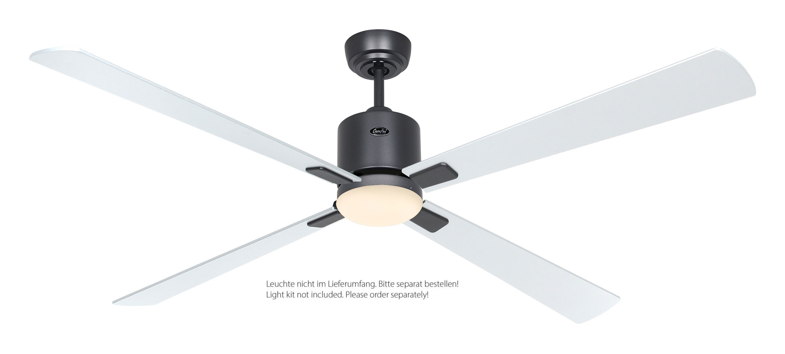 CasaFan Deckenventilator Eco Neo III 152 BG-WN/SI basaltgrau - Wenge/silber Wifi/WLAN optionale Leuchte EN5r