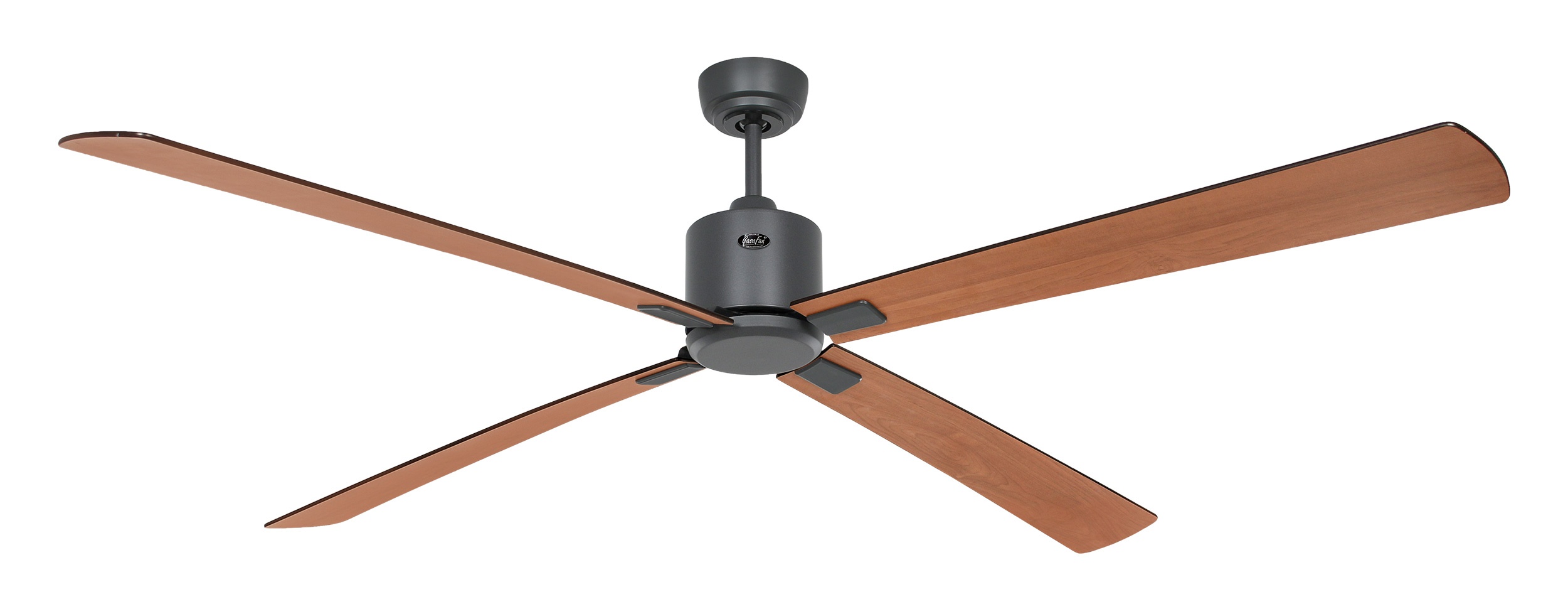 CasaFan Deckenventilator Eco Neo III 180 BG-SW/TK basaltgrau - schwarz/Teak Wifi/WLAN