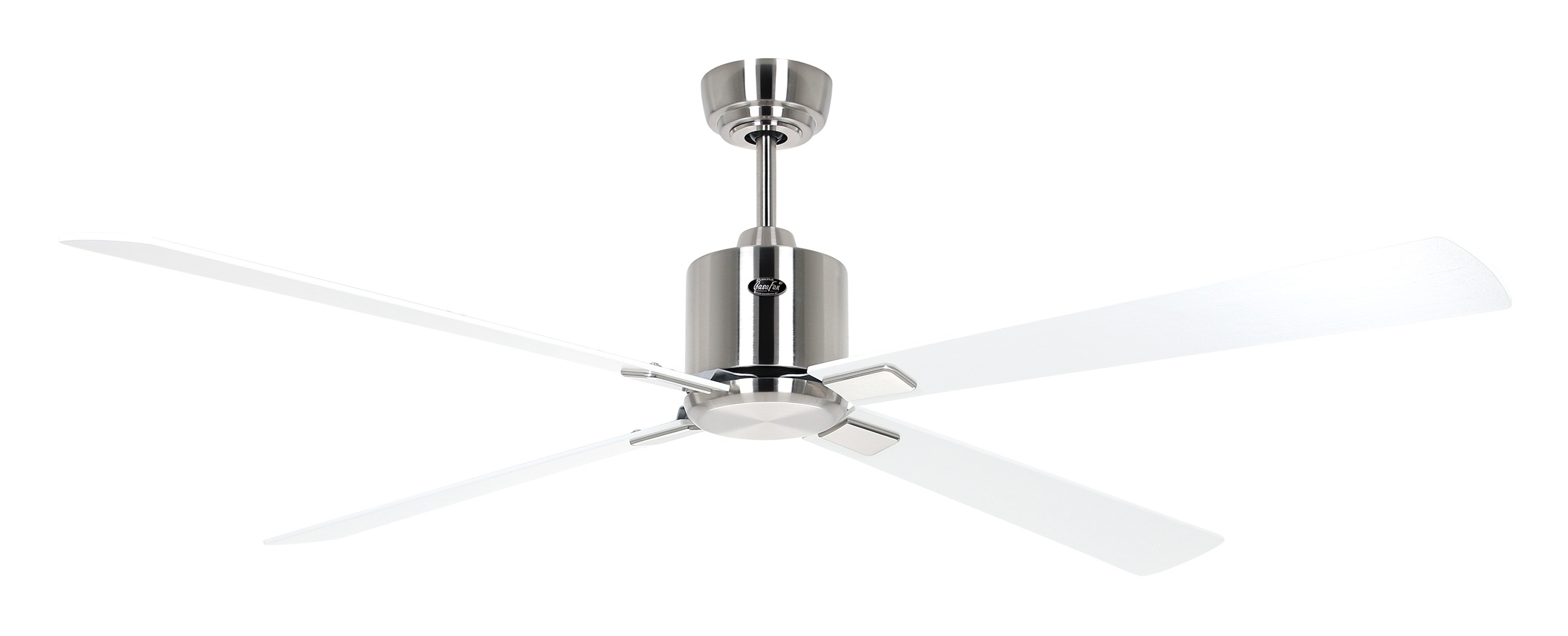 CasaFan Deckenventilator Eco Neo III 152 BN-WE/LG Chrom gebürstet - weiß/lichtgrau Wifi/WLAN