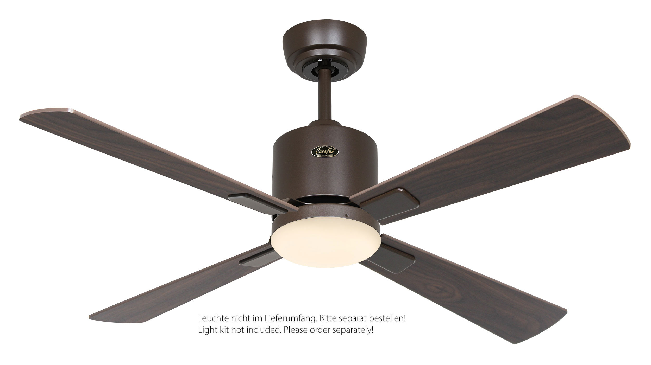 CasaFan Deckenventilator Eco Neo III 103 BZ-NB/KI bronze - Nussbaum/Kirsche WiFi/WLAN optionale Leuchte EN5r