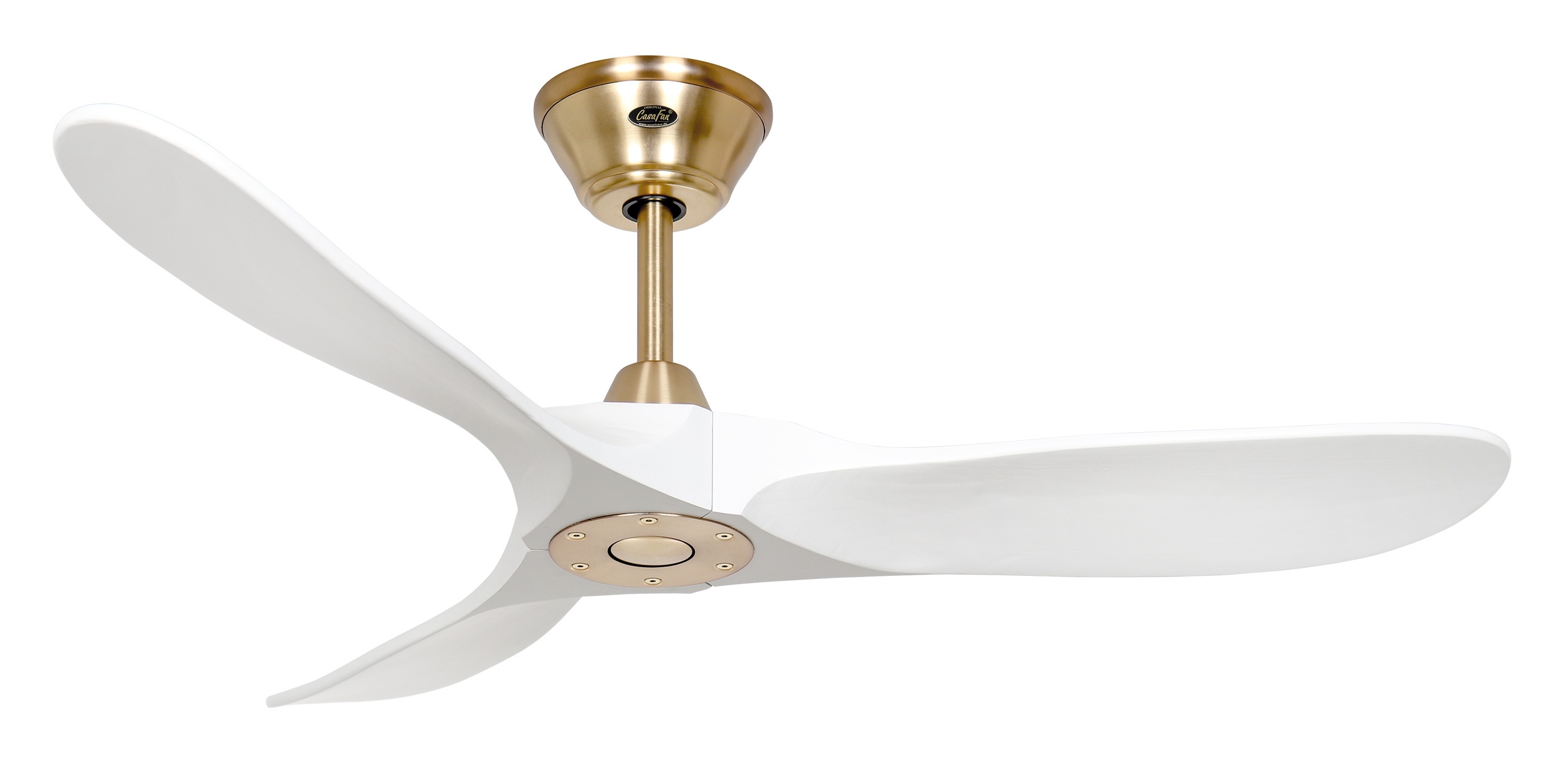 CasaFan Deckenventilator Eco Genuino 122 MG-MW Messing gebürstet - matt weiß