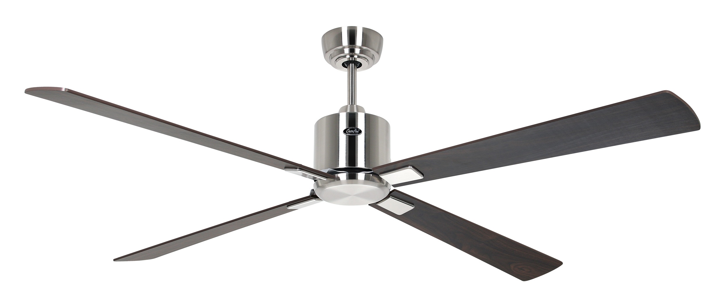 CasaFan Deckenventilator Eco Neo III 152 BN-NB/KI Chrom gebürstet - Nussbaum/Kirsche Wifi/WLAN