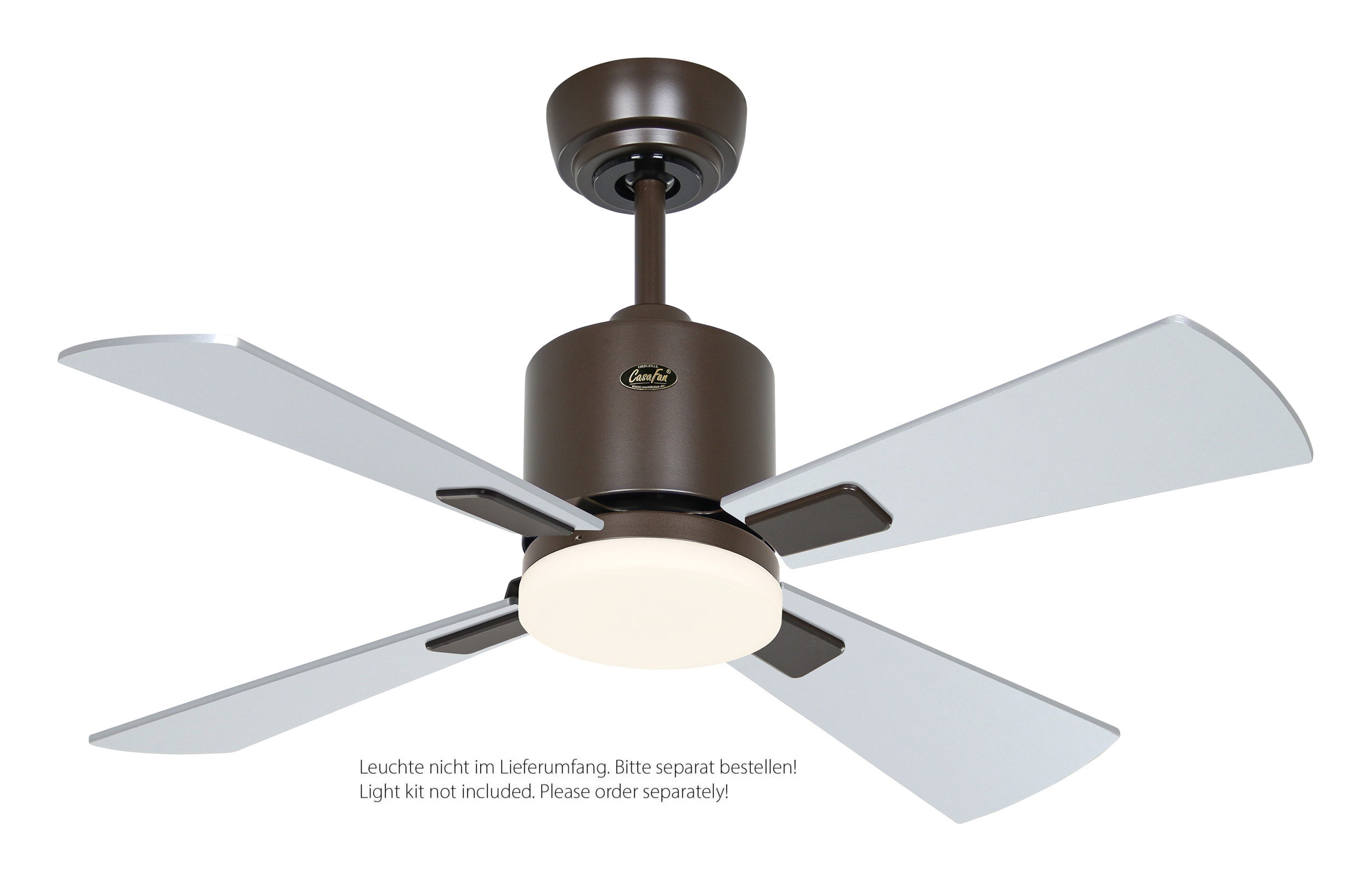 CasaFan Deckenventilator Eco Neo III 92 BZ-WN/SI bronze - Wenge/silber WiFi/WLAN optionale Leuchte EN5z