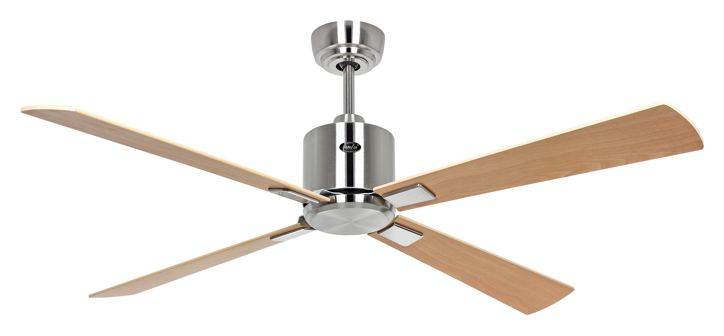 CasaFan Deckenventilator Eco Neo III 132 BN-AH/BU Chrom gebürstet - Ahorn/Buche WiFi/WLAN