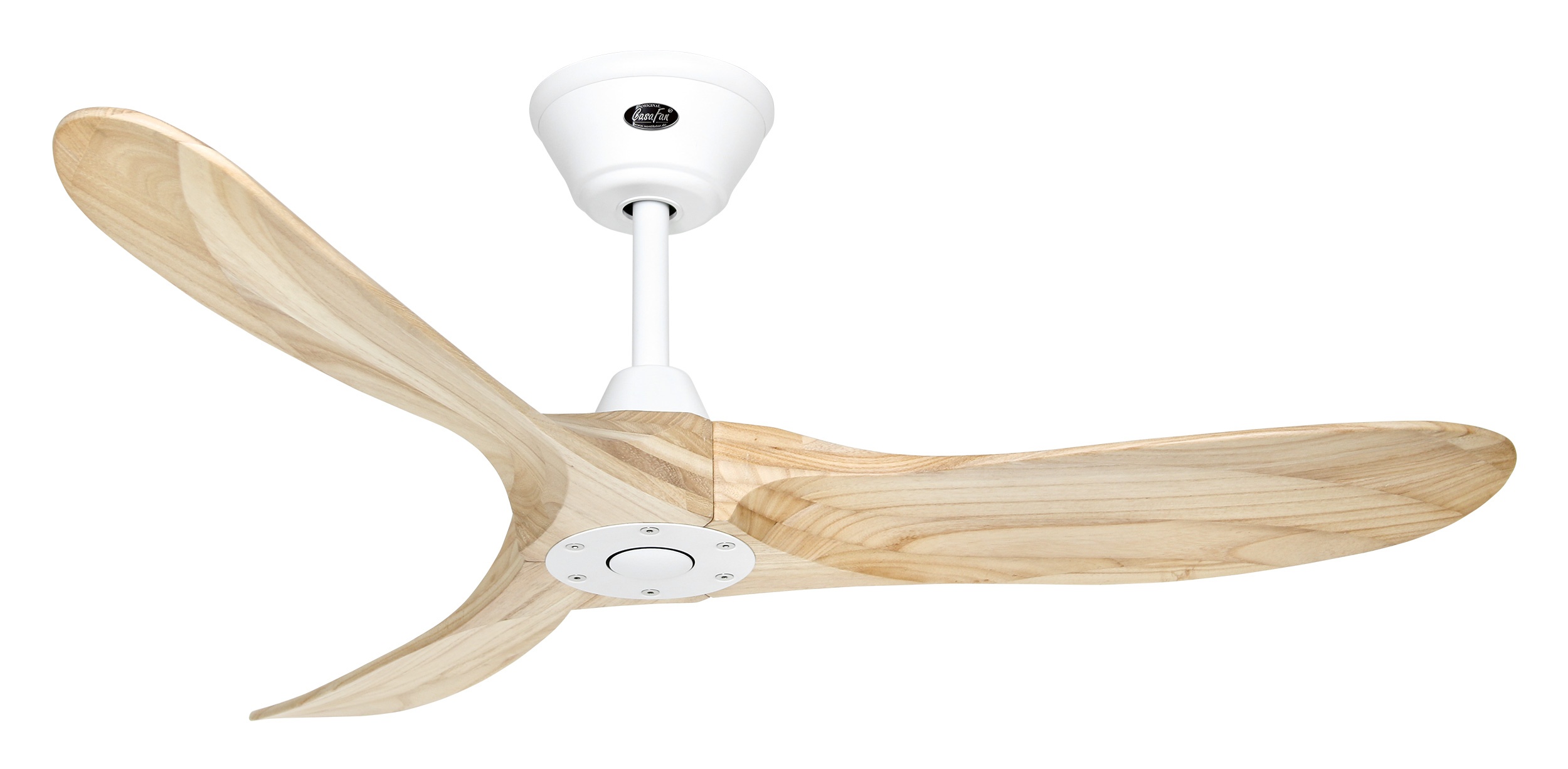 CasaFan Deckenventilator Eco Genuino 122 MW-NT Weiß - Holz natur