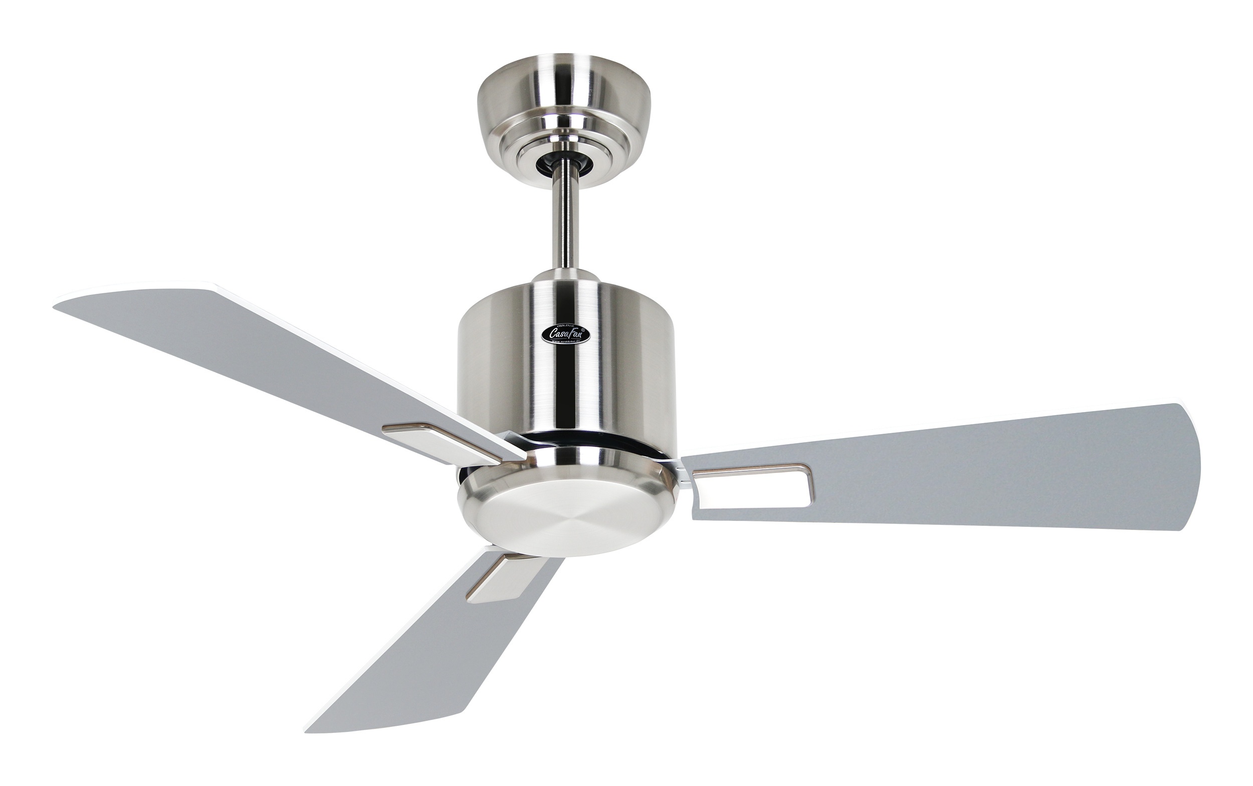 CasaFan Deckenventilator Eco Neo III 92 BN-WE/LG Chrom gebürstet - weiß/lichtgrau WiFi/WLAN