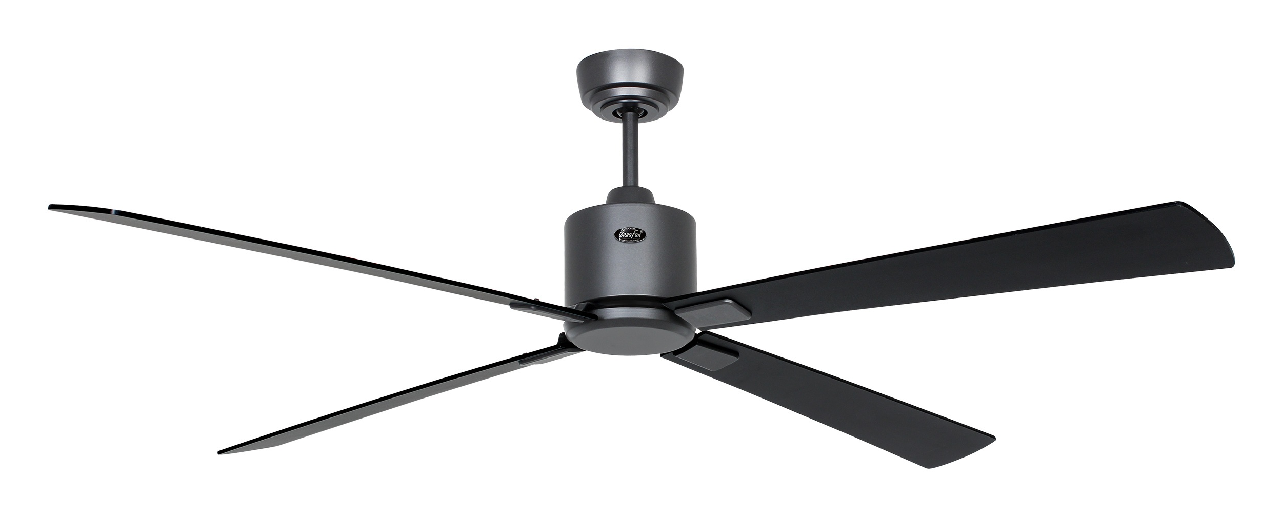 CasaFan Deckenventilator Eco Neo III 152 BG-SW/TK basaltgrau - schwarz/Teak Wifi/WLAN