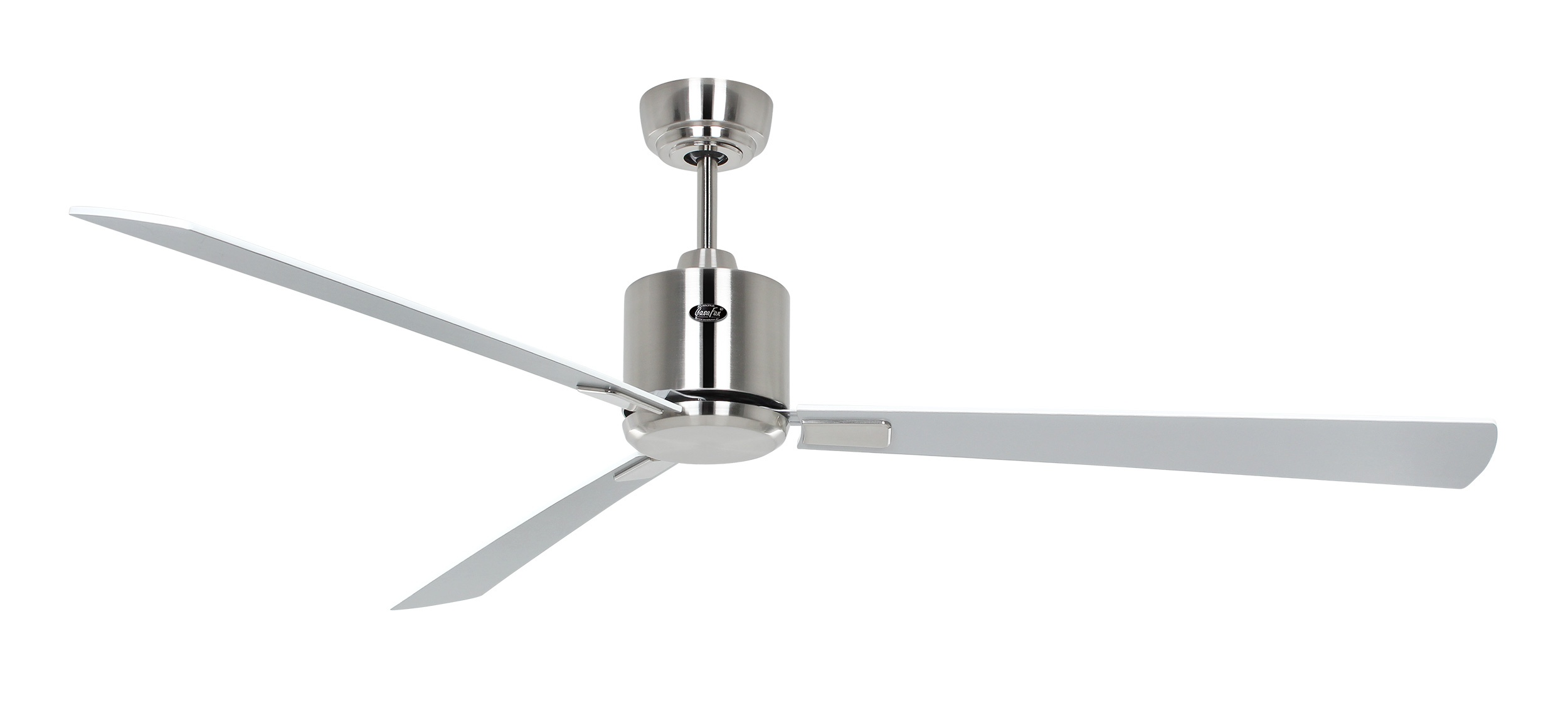 CasaFan Deckenventilator Eco Neo III 152 BN-WE/LG Chrom gebürstet - weiß/lichtgrau Wifi/WLAN