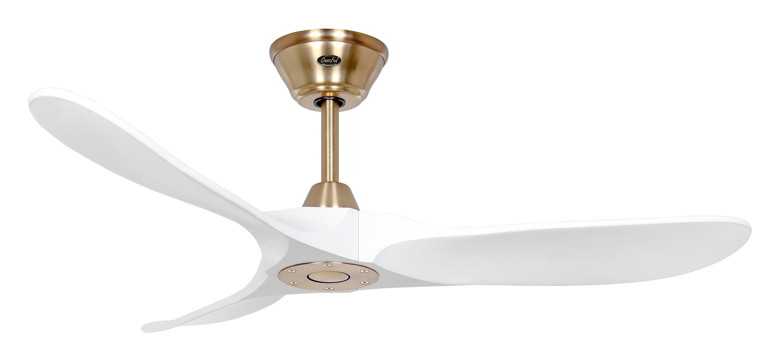 CasaFan Deckenventilator Eco Genuino 122 MG-MW Messing gebürstet - matt weiß