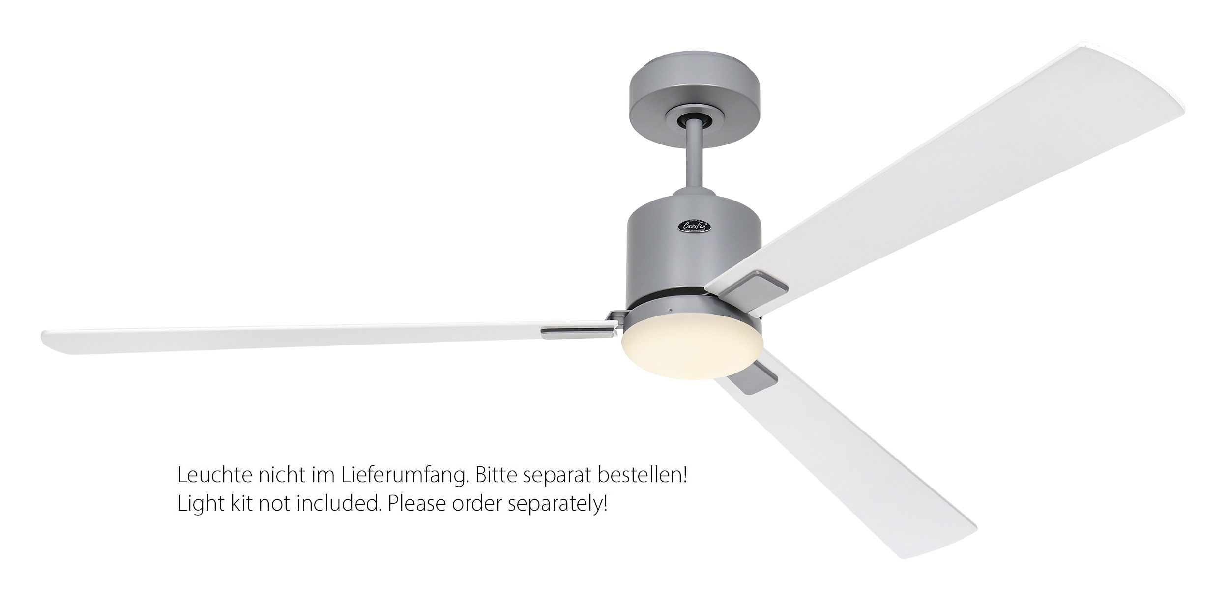 CasaFan Deckenventilator Eco Concept 152 LG-WE/LG Lichtgrau - Weiß/Lichtgrau WiFi mit optionaler Leuchte EN5r