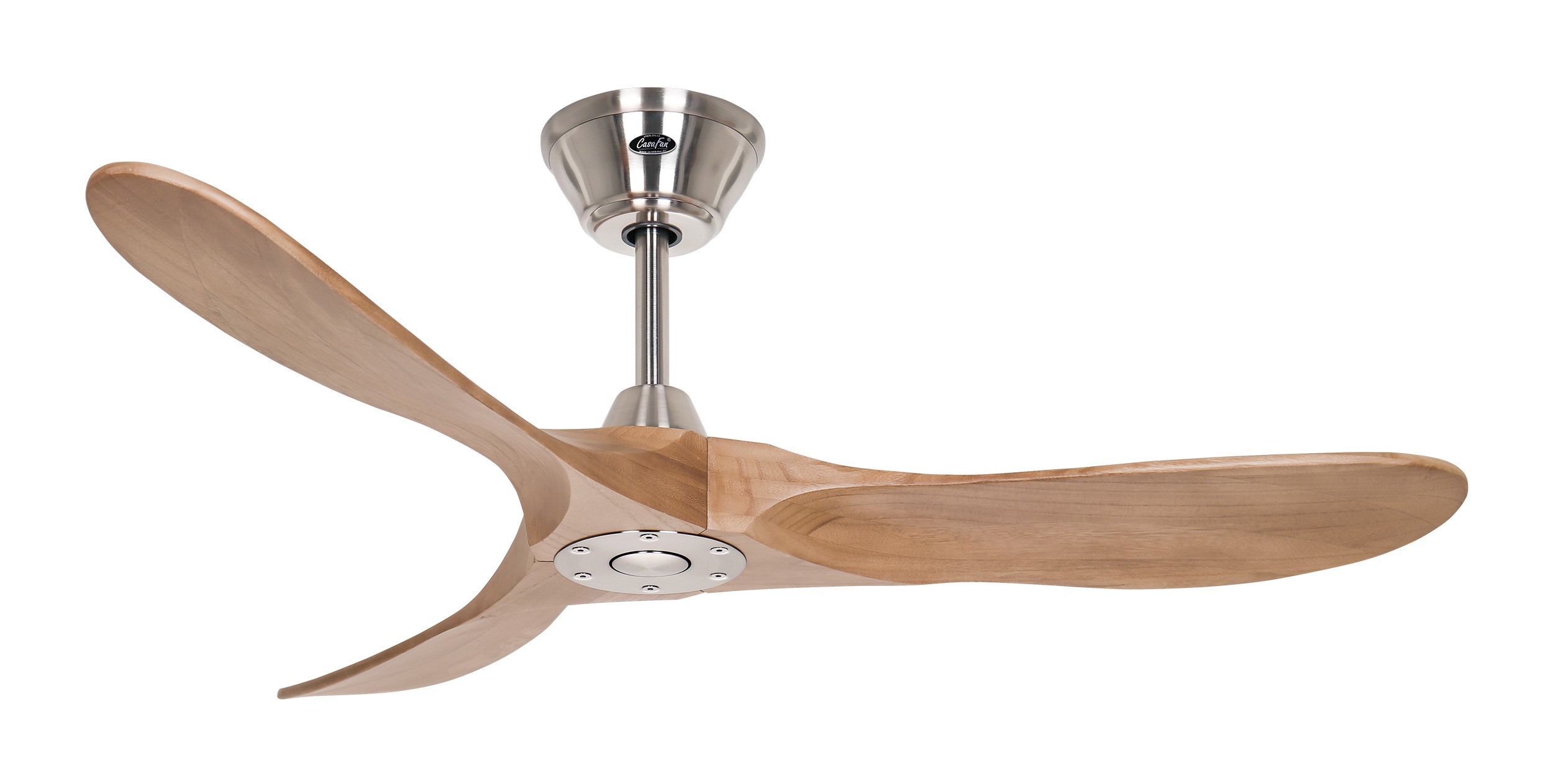 CasaFan Deckenventilator Eco Genuino 122 BN-EM Chrom gebürstet - Eiche mittel