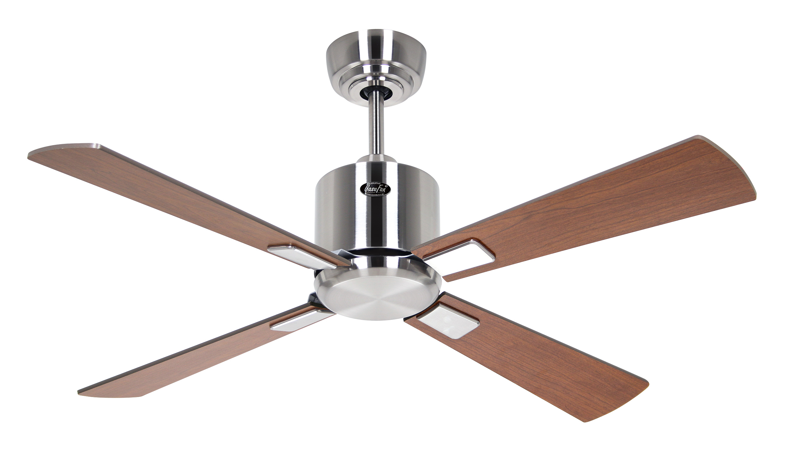 CasaFan Deckenventilator Eco Neo III 103 BN-NB/KI Chrom gebürstet - Nussbaum/Kirsche 0-10V 2