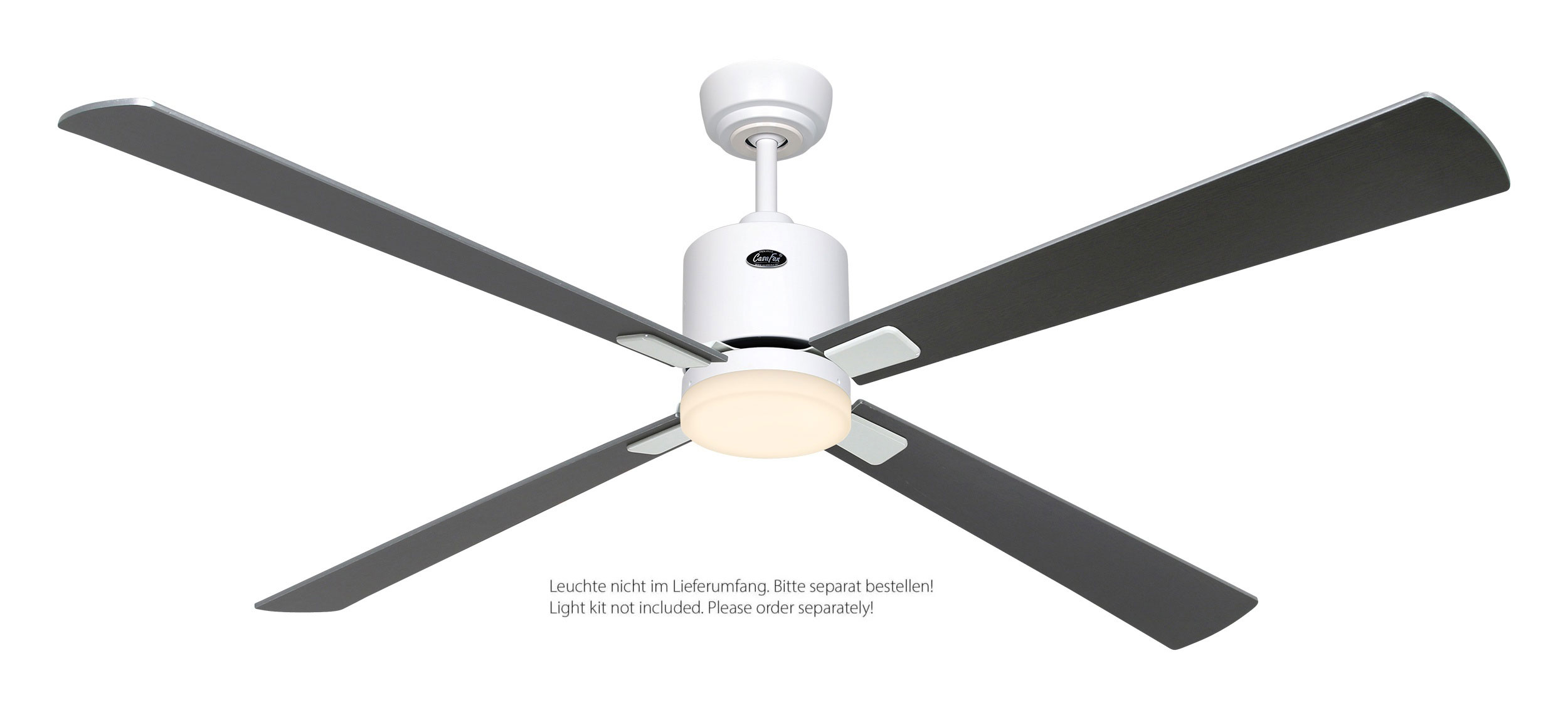 CasaFan Deckenventilator Eco Neo III 152 WE-WN/SI weiß - weiß/lichtgrau Wifi/WLAN optionale Leuchte EN5z