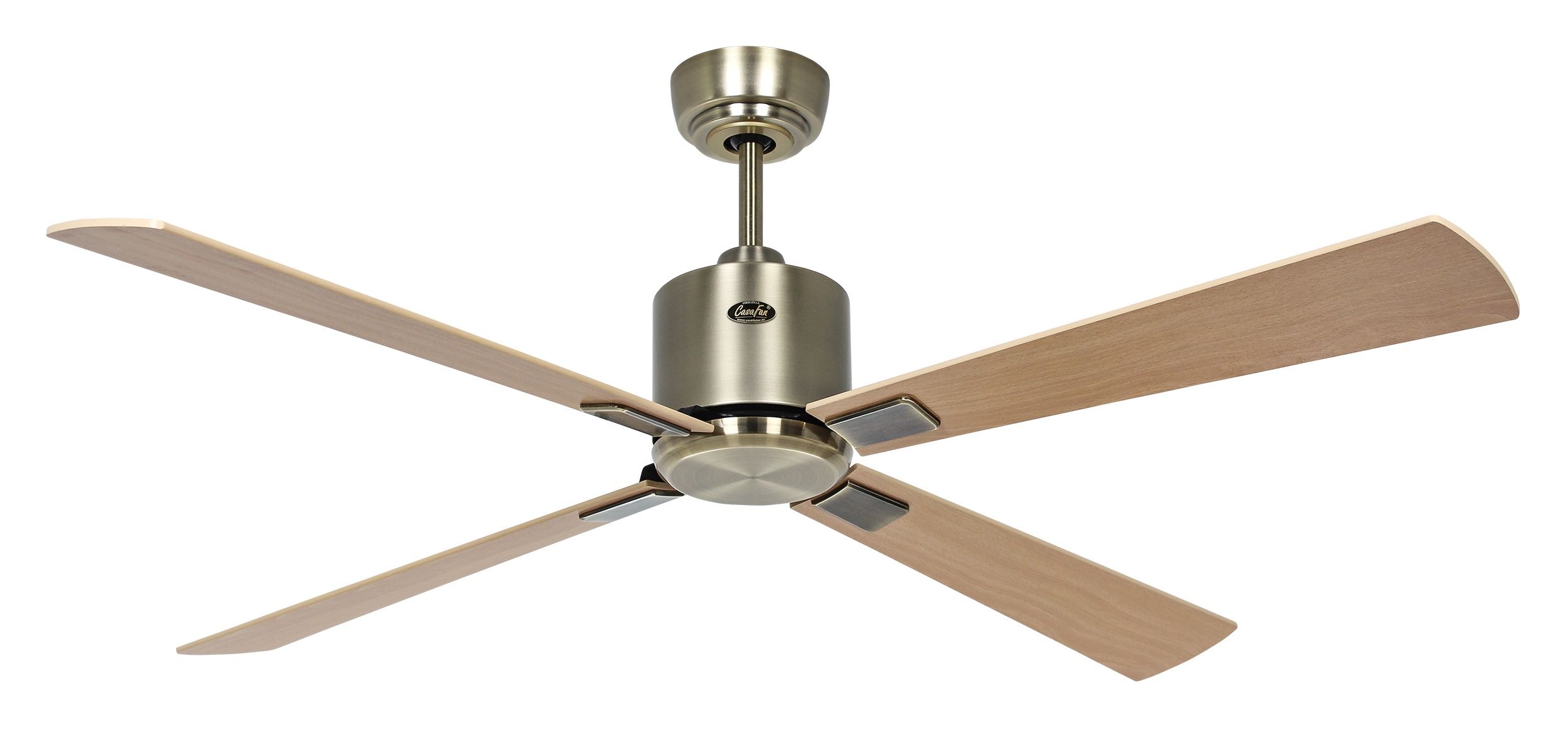 CasaFan Deckenventilator Eco Neo III 132 MA-AH/BU Messing antik - Ahorn/Buche WiFi/WLAN