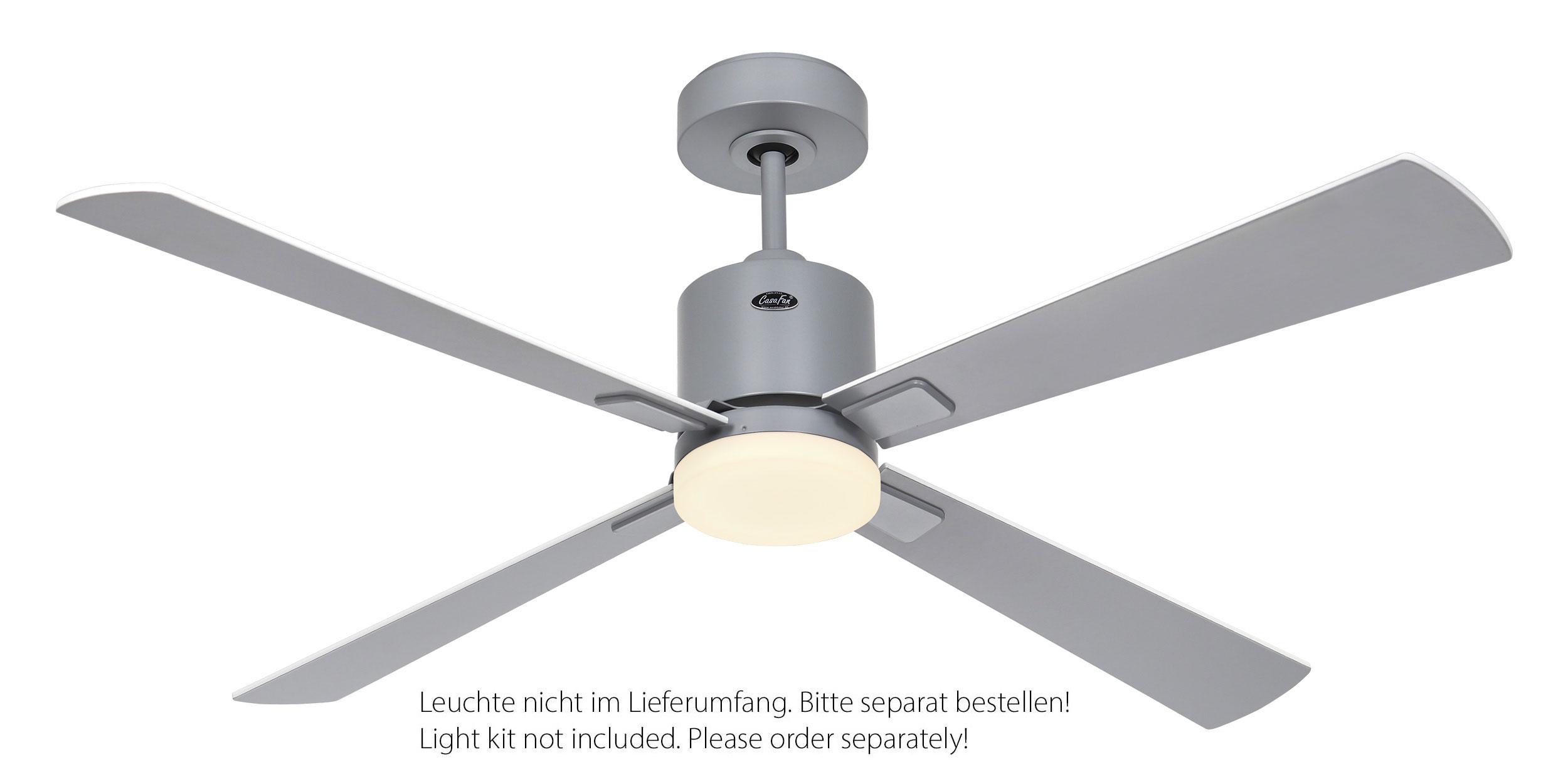 CasaFan Deckenventilator Eco Concept 132 LG-WE/LG Lichtgrau - Weiß/Lichtgrau WiFi mit optionaler Leuchte EN5z