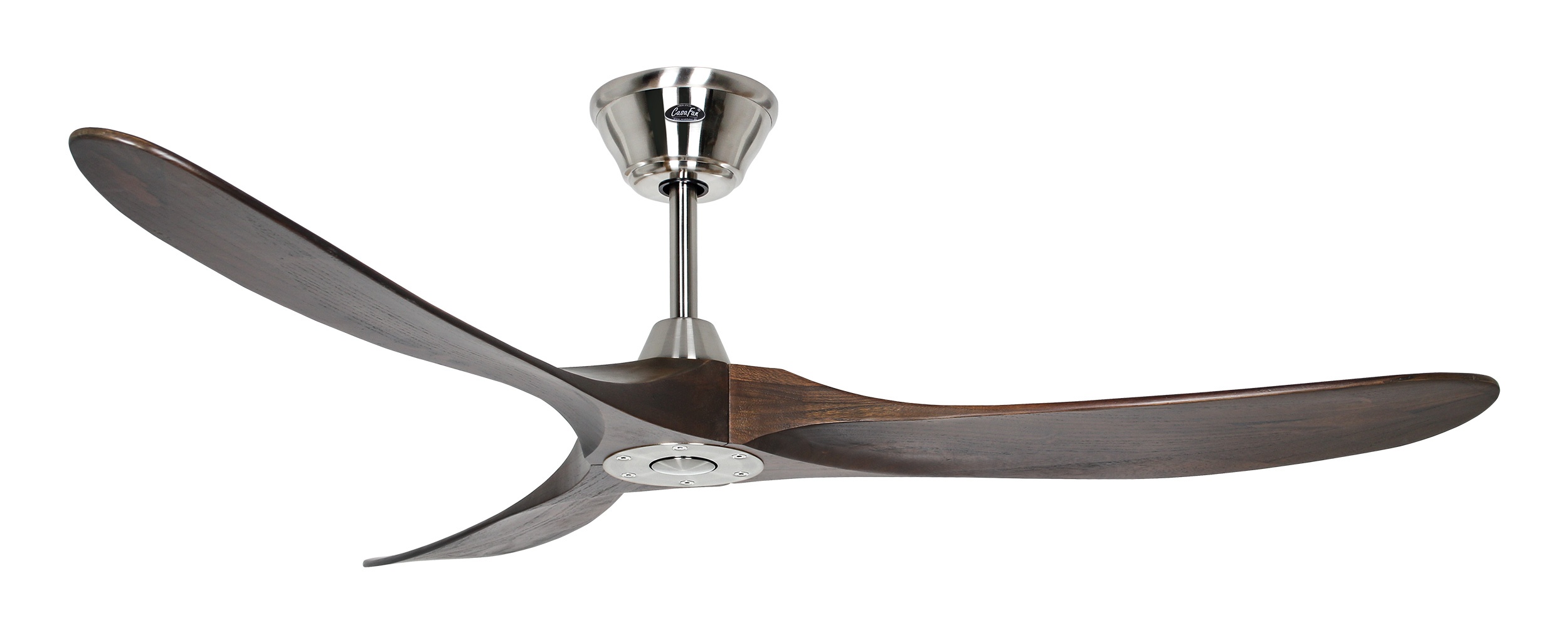 CasaFan Deckenventilator Eco Genuino 152 BN-NB Chrom gebürstet - Nussbaum