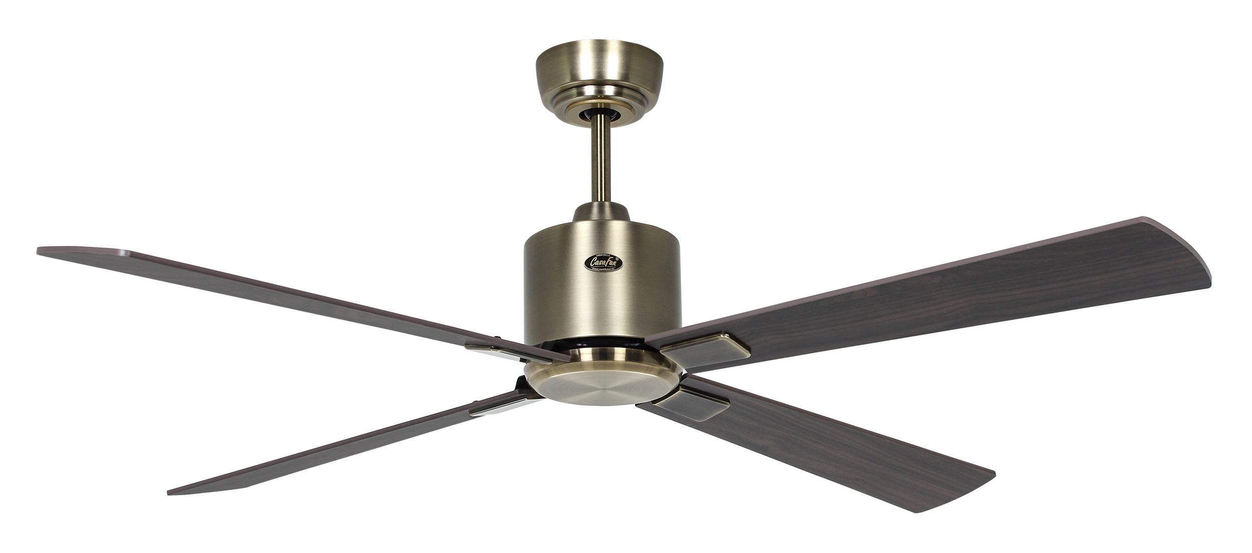 CasaFan Deckenventilator Eco Neo III 132 MA-NB/KI Messing antik - Nussbaum/Kirsche WiFi/WLAN