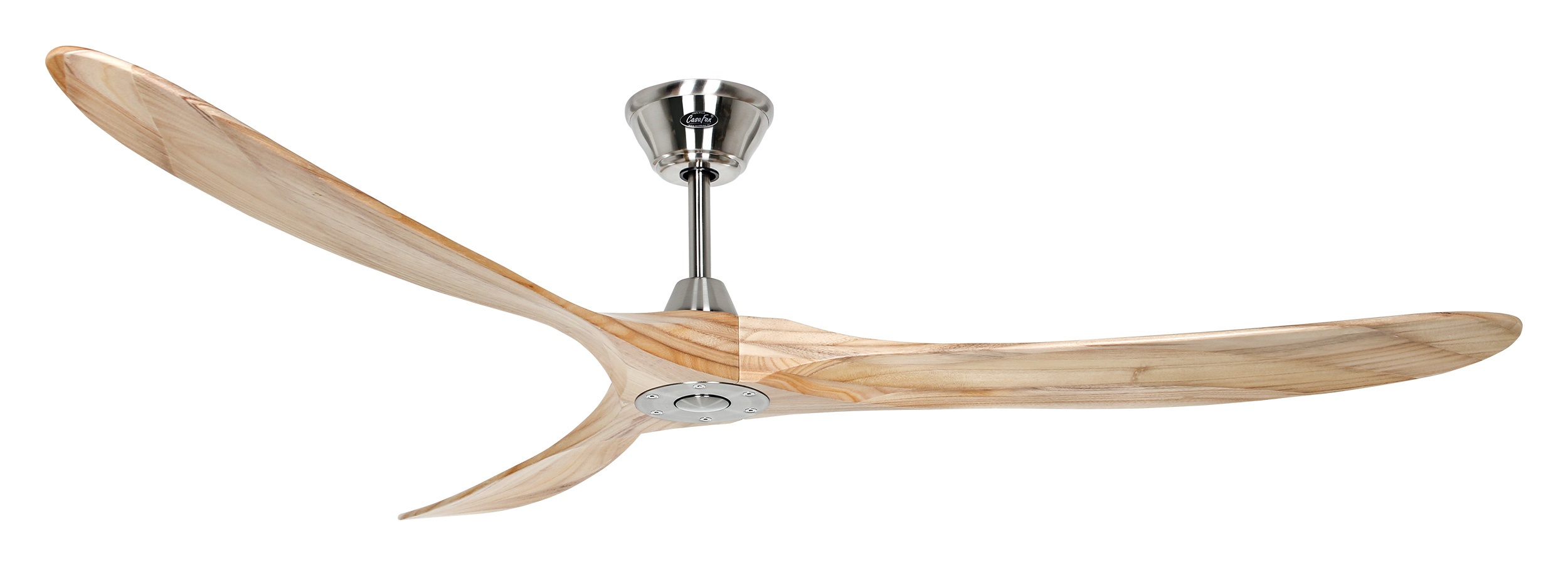 CasaFan Deckenventilator Eco Genuino 180 BN-NT Chrom gebürstet - Holz natur