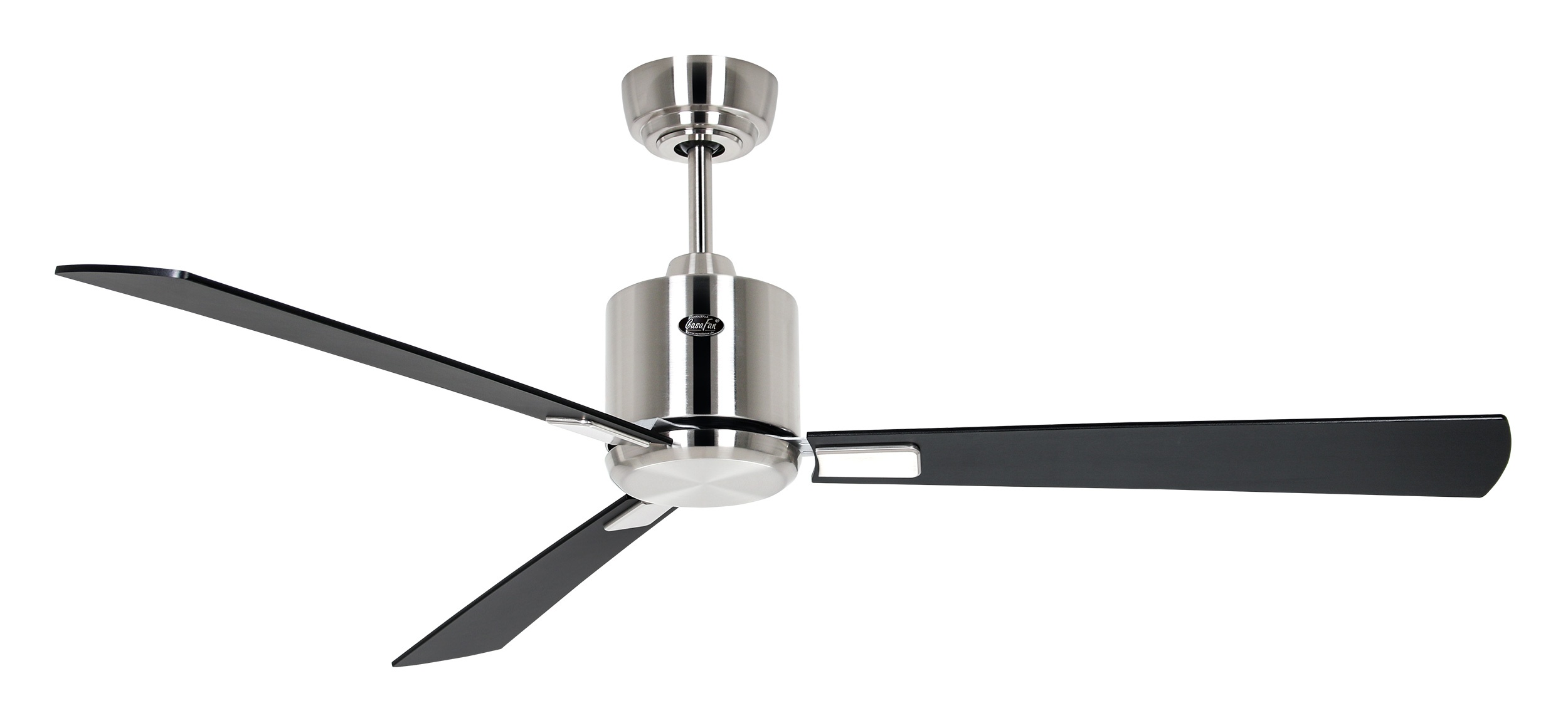 CasaFan Deckenventilator Eco Neo III 132 BN-SW/TK Chrom gebürstet - schwarz/Teak WiFi/WLAN