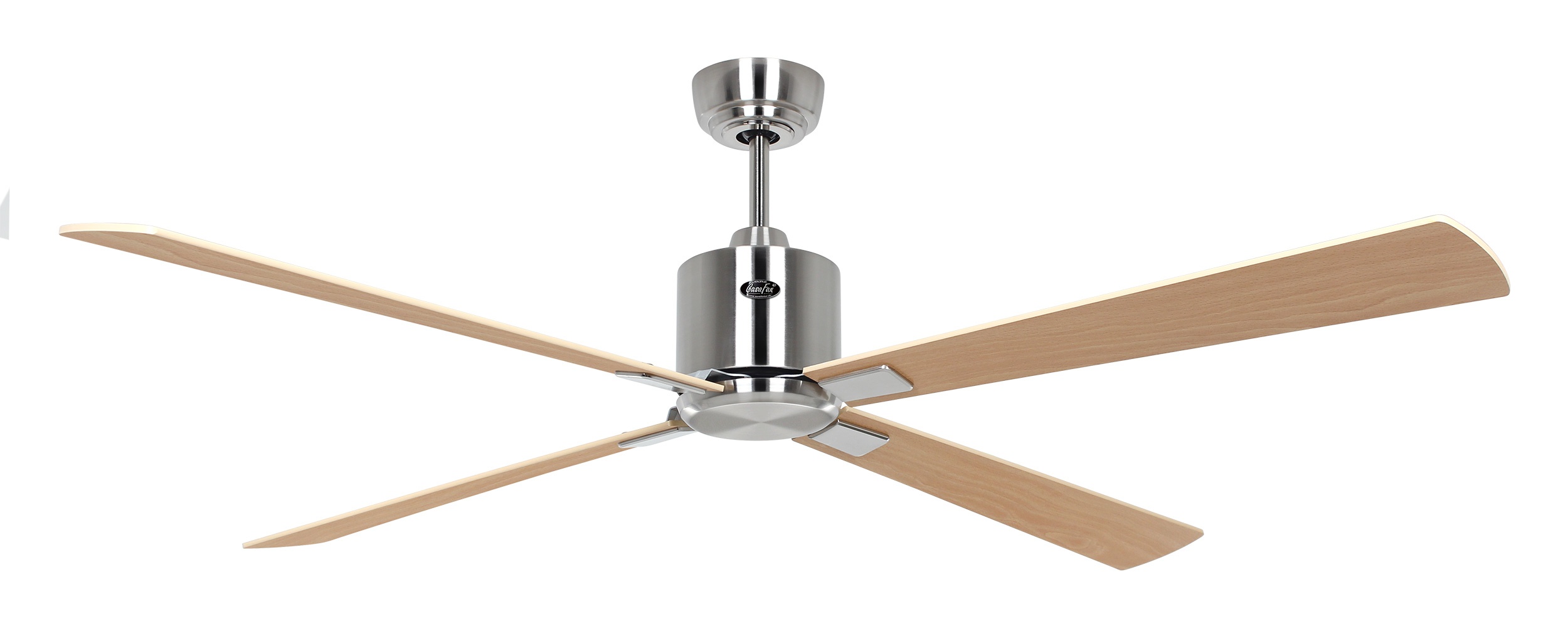 CasaFan Deckenventilator Eco Neo III 152 BN-AH/BU Chrom gebürstet - Ahorn/Buche Wifi/WLAN