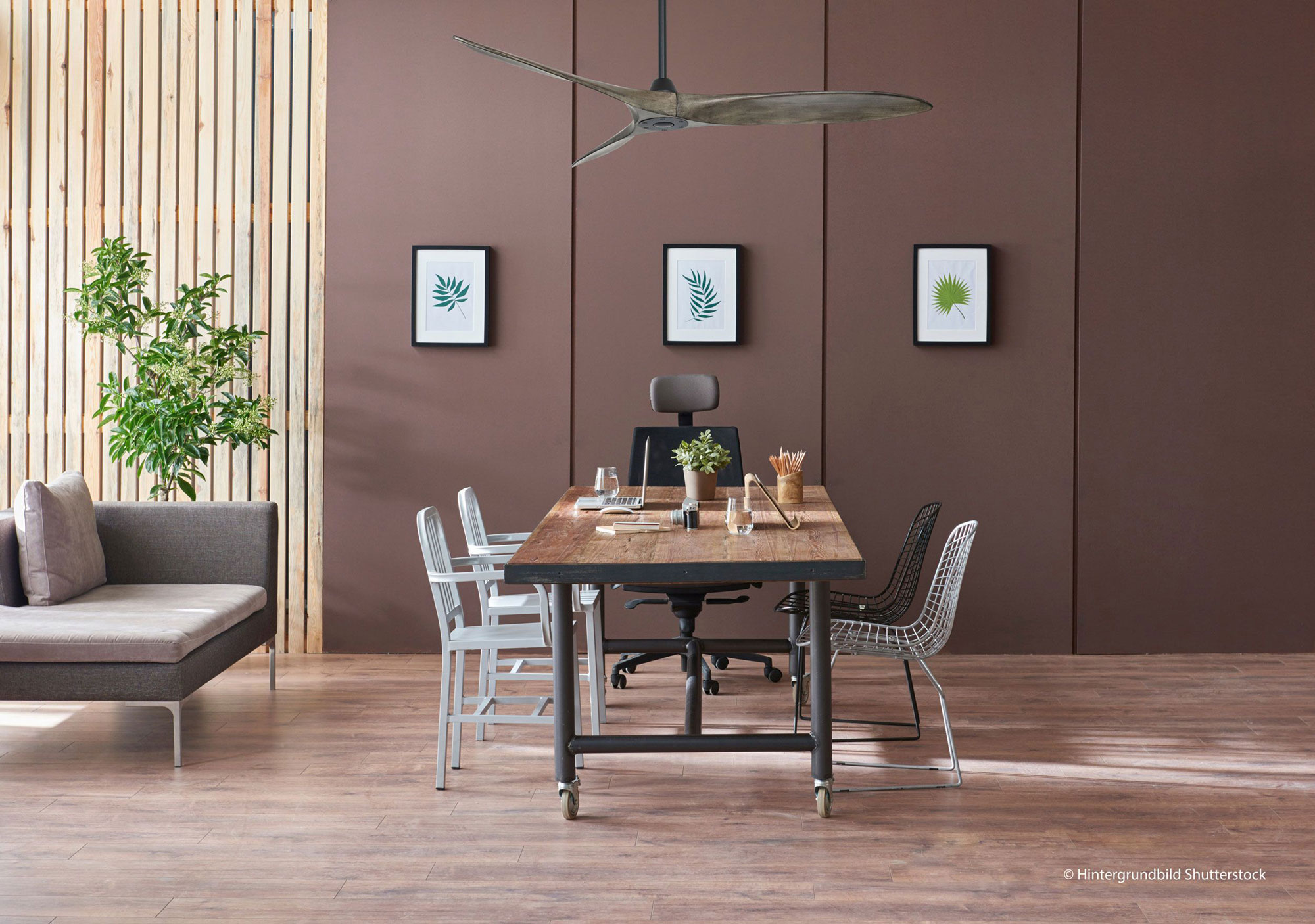 CasaFan Deckenventilator Eco Airscrew 152 MS-GW matt schwarz - grey washed