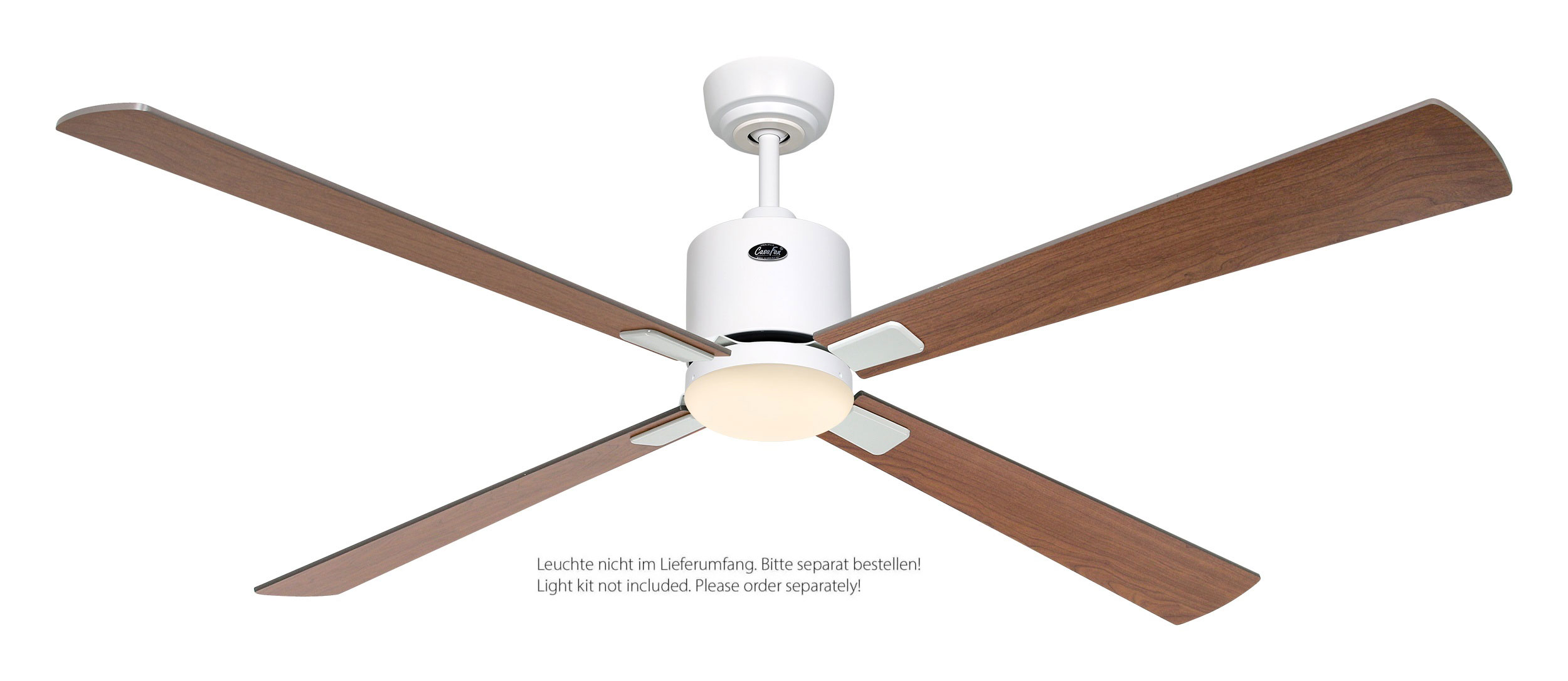 CasaFan Deckenventilator Eco Neo III 152 WE-NB/KI Weiß - Nussbaum/Kirsche Wifi/WLAN optionale Leuchte EN5r