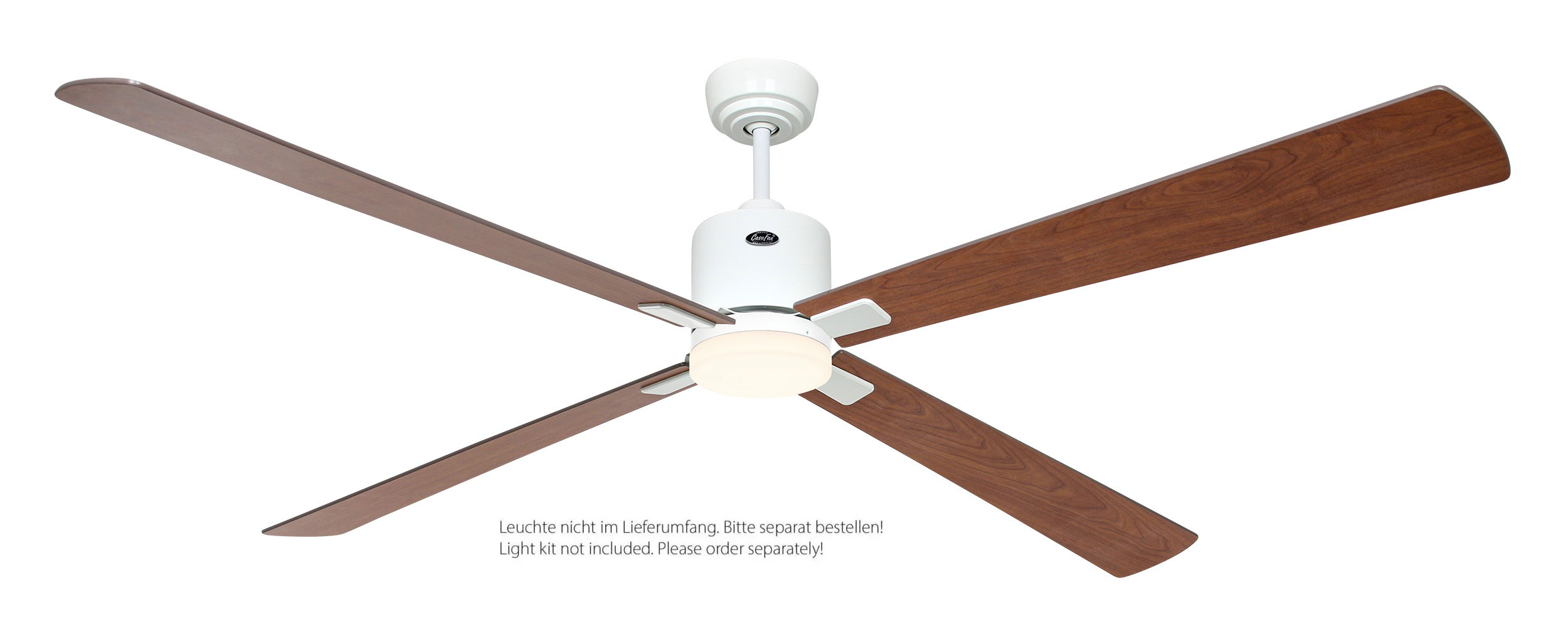 CasaFan Deckenventilator Eco Neo III 180 WE-NB/KI Weiß - Nussbaum/Kirsche Wifi/WLAN optionale Leuchte EN5z