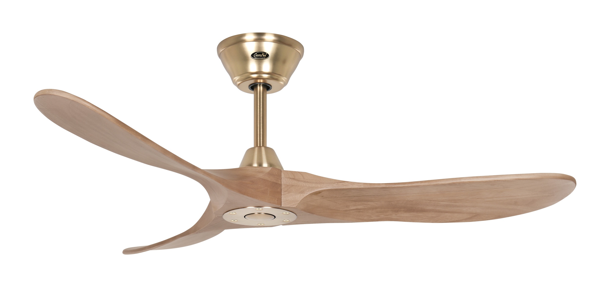 CasaFan Deckenventilator Eco Genuino 122 MG-EM Messing gebürstet - Eiche mittel