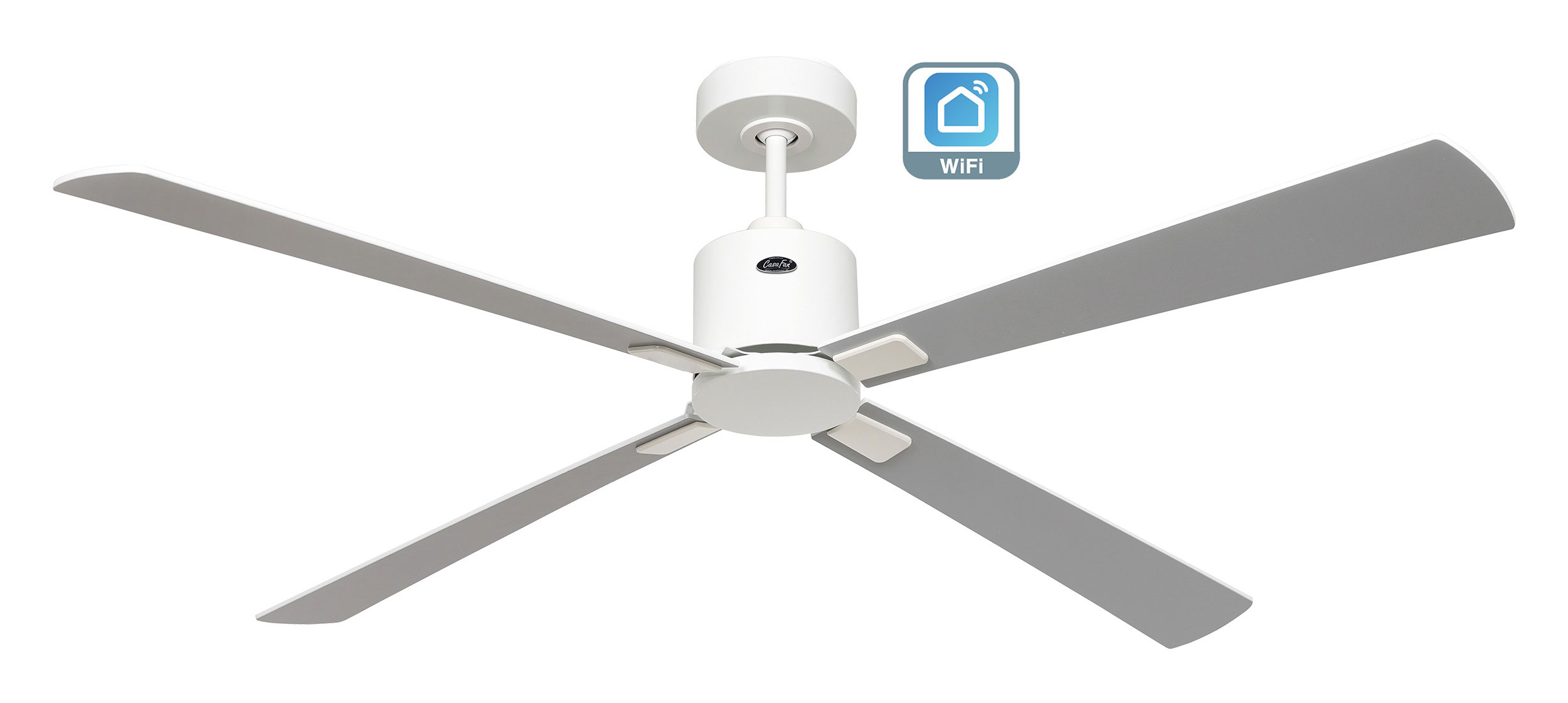 CasaFan Deckenventilator Eco Concept 152 WE-WE/LG Weiß - Weiß/Lichtgrau WiFi 