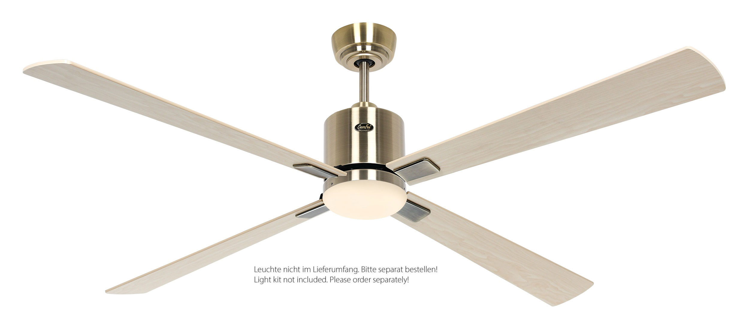 CasaFan Deckenventilator Eco Neo III 152 MA-AH/BU Messing antik - Ahorn/Buche Wifi/WLAN optionale Leuchte EN5r