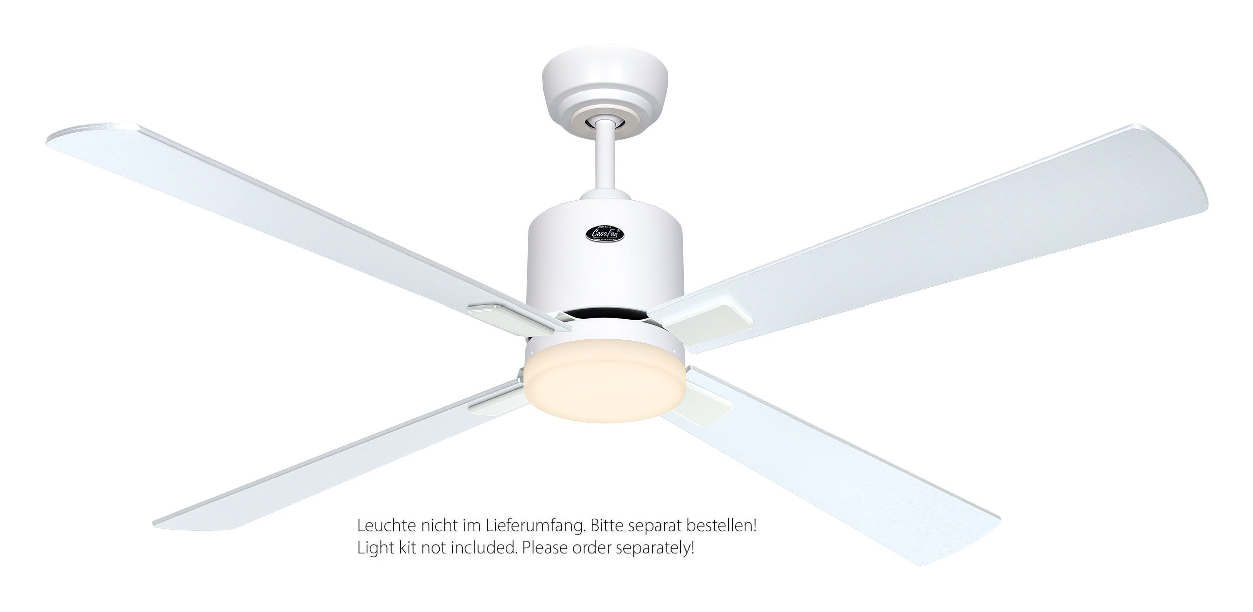 CasaFan Deckenventilator Eco Neo III 132 WE-WN/SI weiß - Wenge/silber WiFi/WLAN optionale Leuchte EN5z