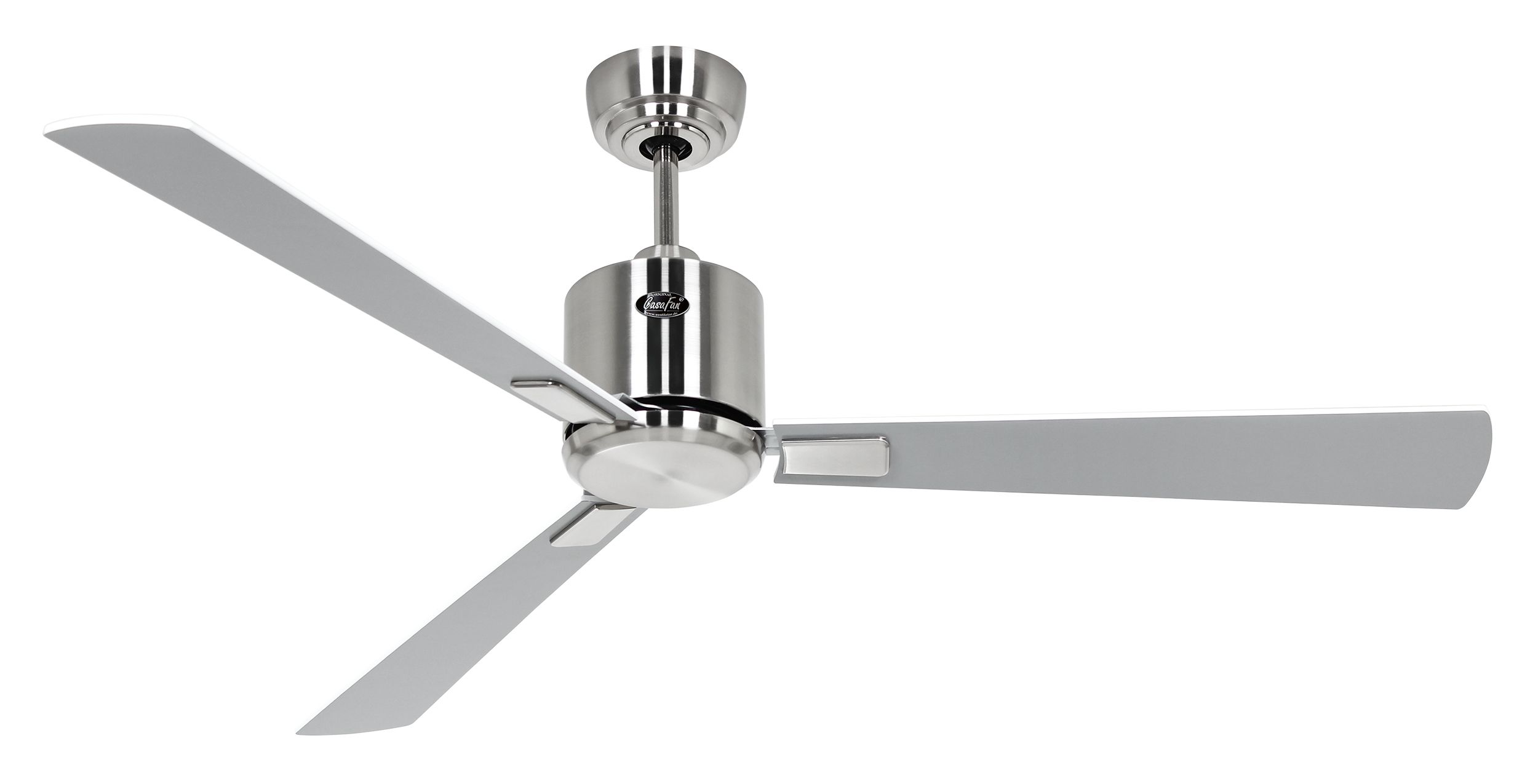 CasaFan Deckenventilator Eco Neo III 132 BN-WE/LG Chrom gebürstet - weiß/lichtgrau 0-10V