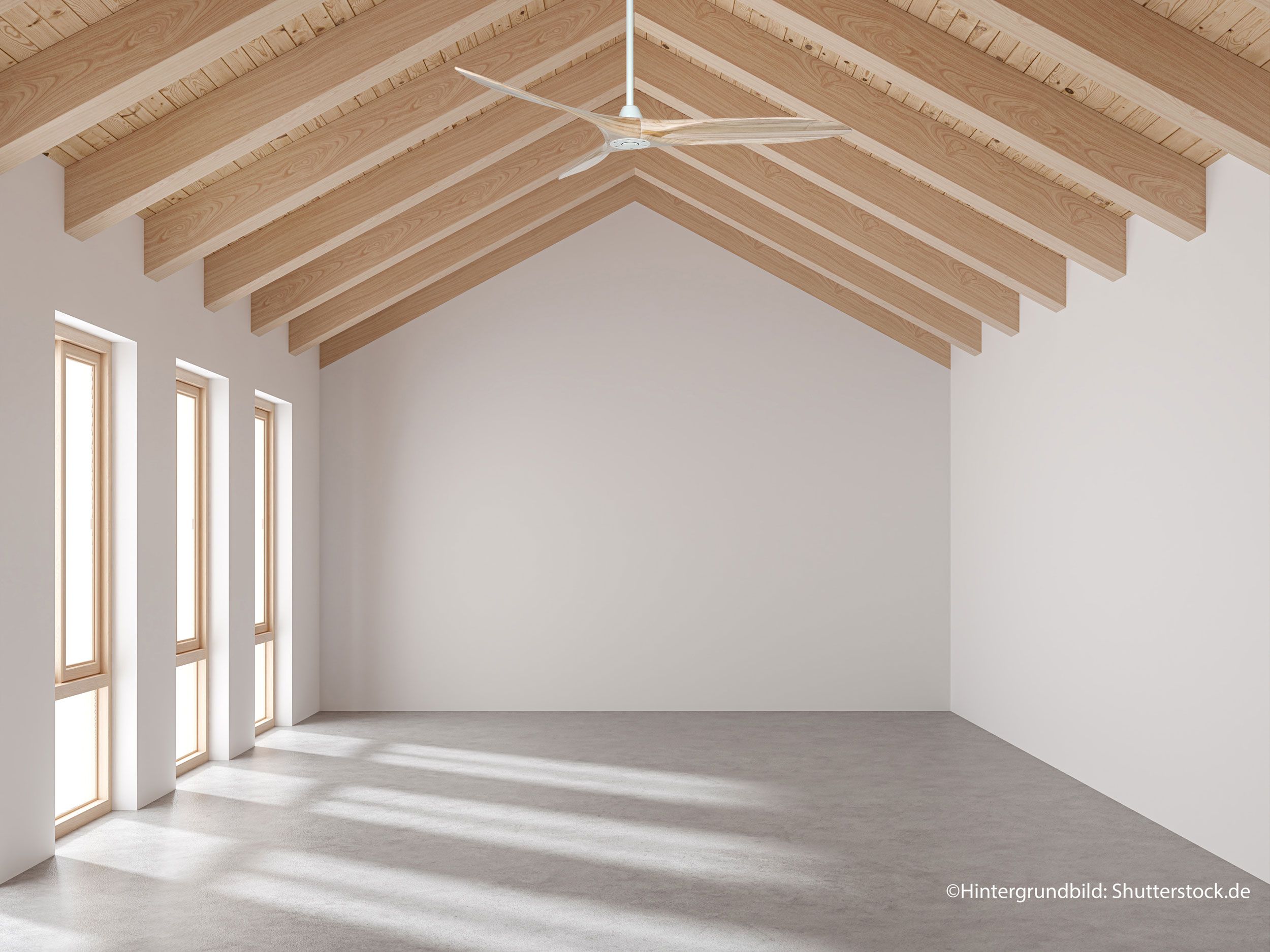 CasaFan Deckenventilator Eco Airscrew 152 MW-NT matt weiß - Holz natur