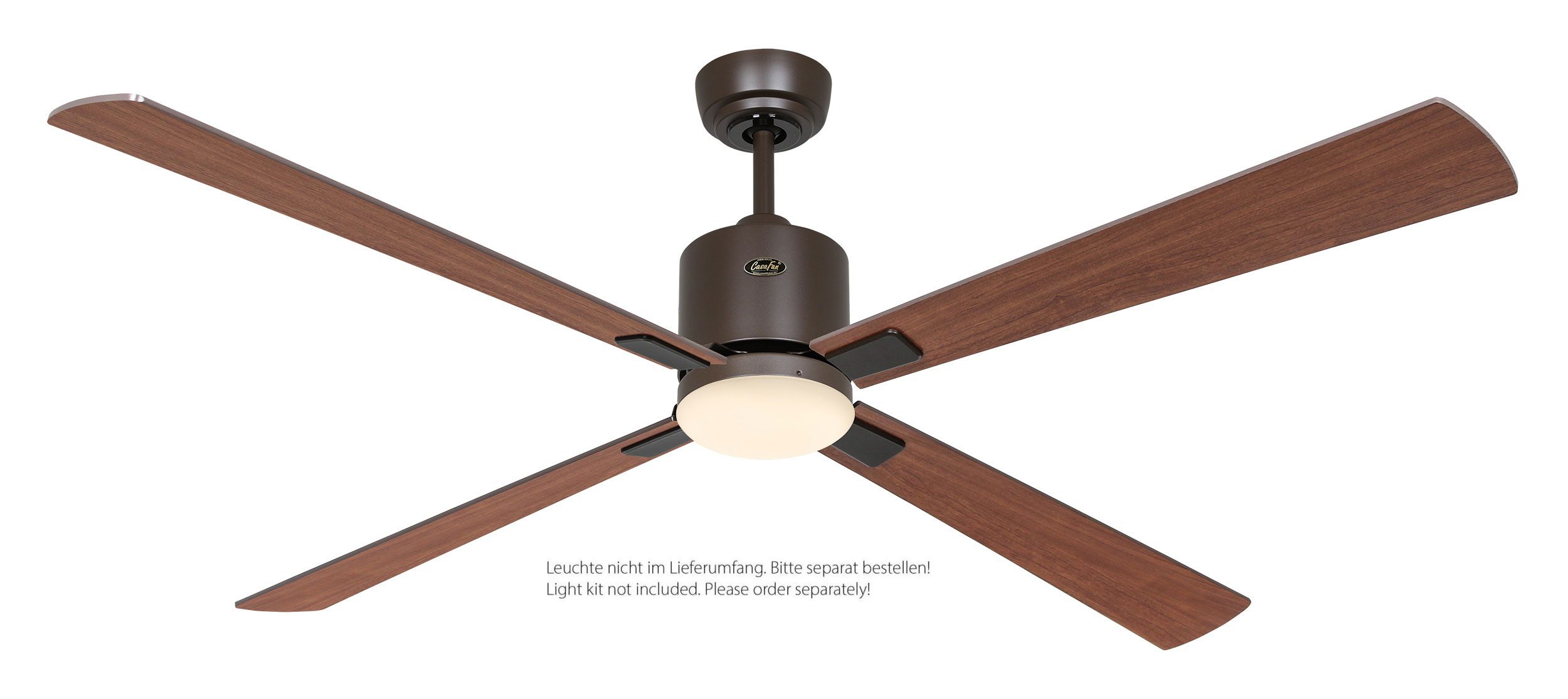 CasaFan Deckenventilator Eco Neo III 152 BZ-NB/Ki bronze - Nussbaum/Kirsche Wifi/WLAN optionale Leuchte EN5r