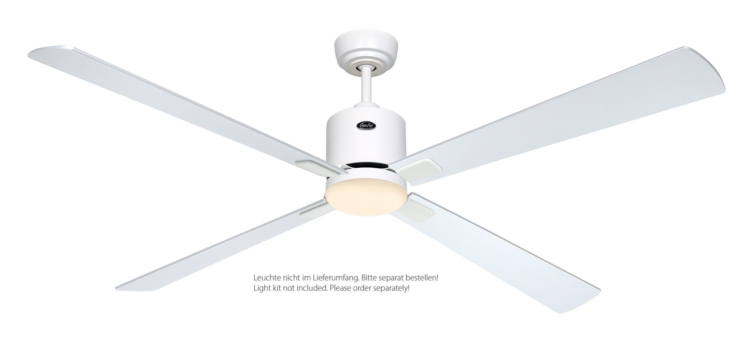 CasaFan Deckenventilator Eco Neo III 152 WE-WN/SI weiß - weiß/lichtgrau Wifi/WLAN optionale Leuchte EN5r