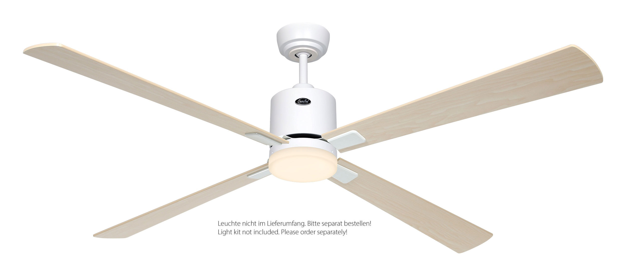 CasaFan Deckenventilator Eco Neo III 152 WE-AH/BU weiß - Ahorn/Buche Wifi/WLAN optionale Leuchte EN5z