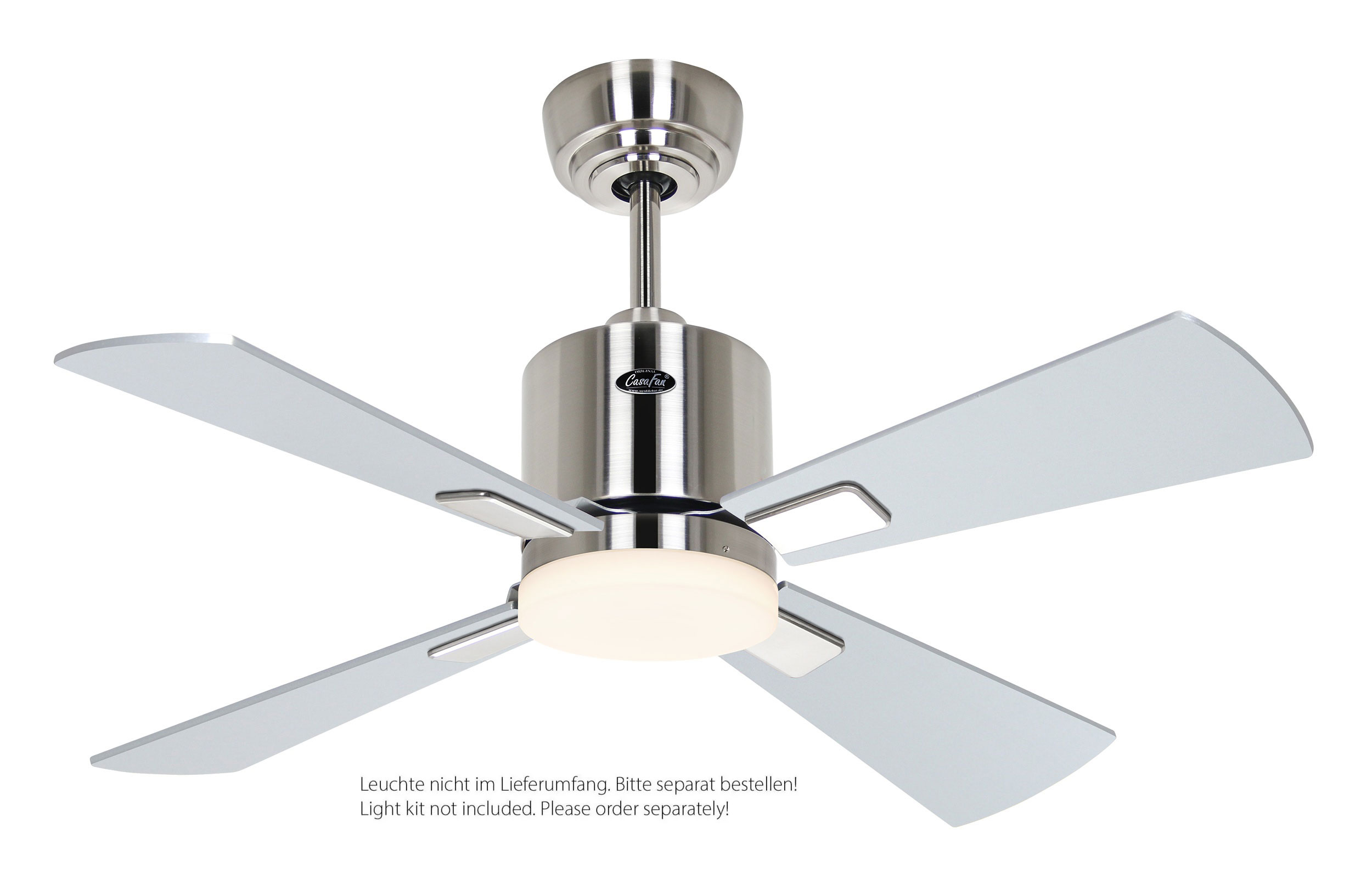 CasaFan Deckenventilator Eco Neo III 92 BN-WN/SI Chrom gebürstet - Wenge/silber WiFi/WLAN optionale Leuchte EN5z