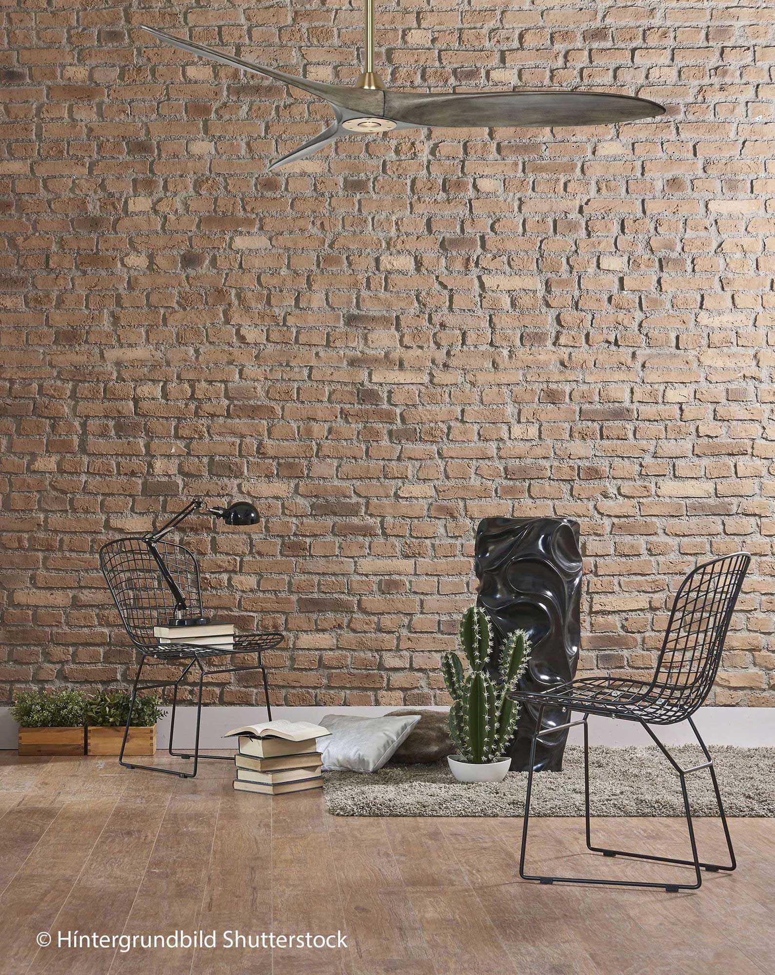 CasaFan Deckenventilator Eco Airscrew 152 MG-GW Messing gebürstet - grey washed