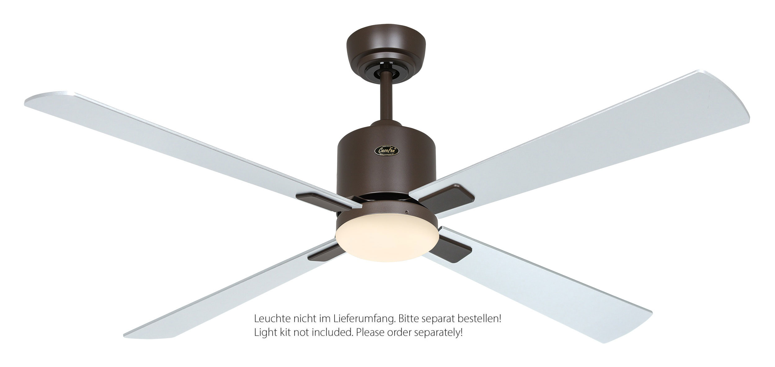 CasaFan Deckenventilator Eco Neo III 132 BZ-WN/SI bronze - Wenge/silber WiFi/WLAN optionale Leuchte EN5r