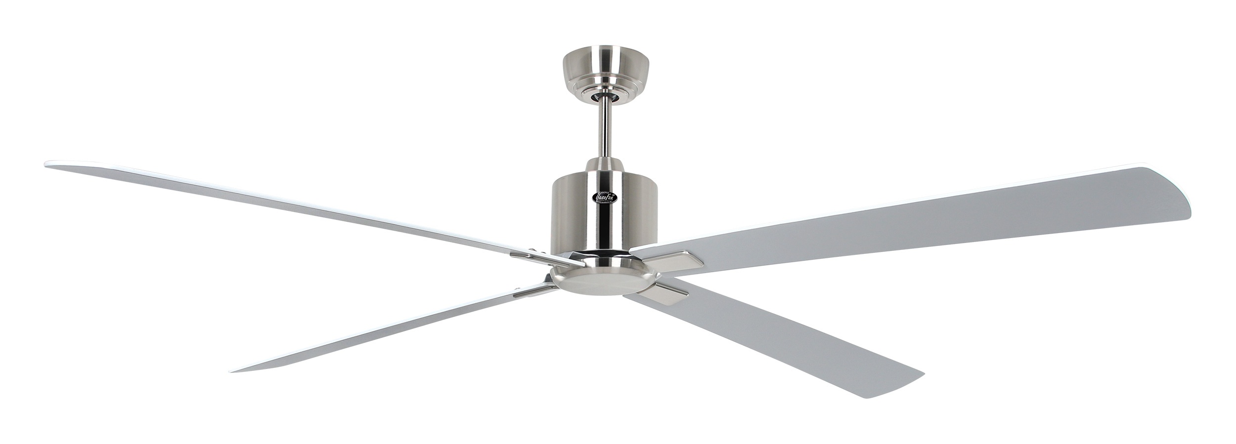 CasaFan Deckenventilator Eco Neo III 180 BN-WE/LG Chrom gebürstet - weiß/lichtgrau Wifi/WLAN