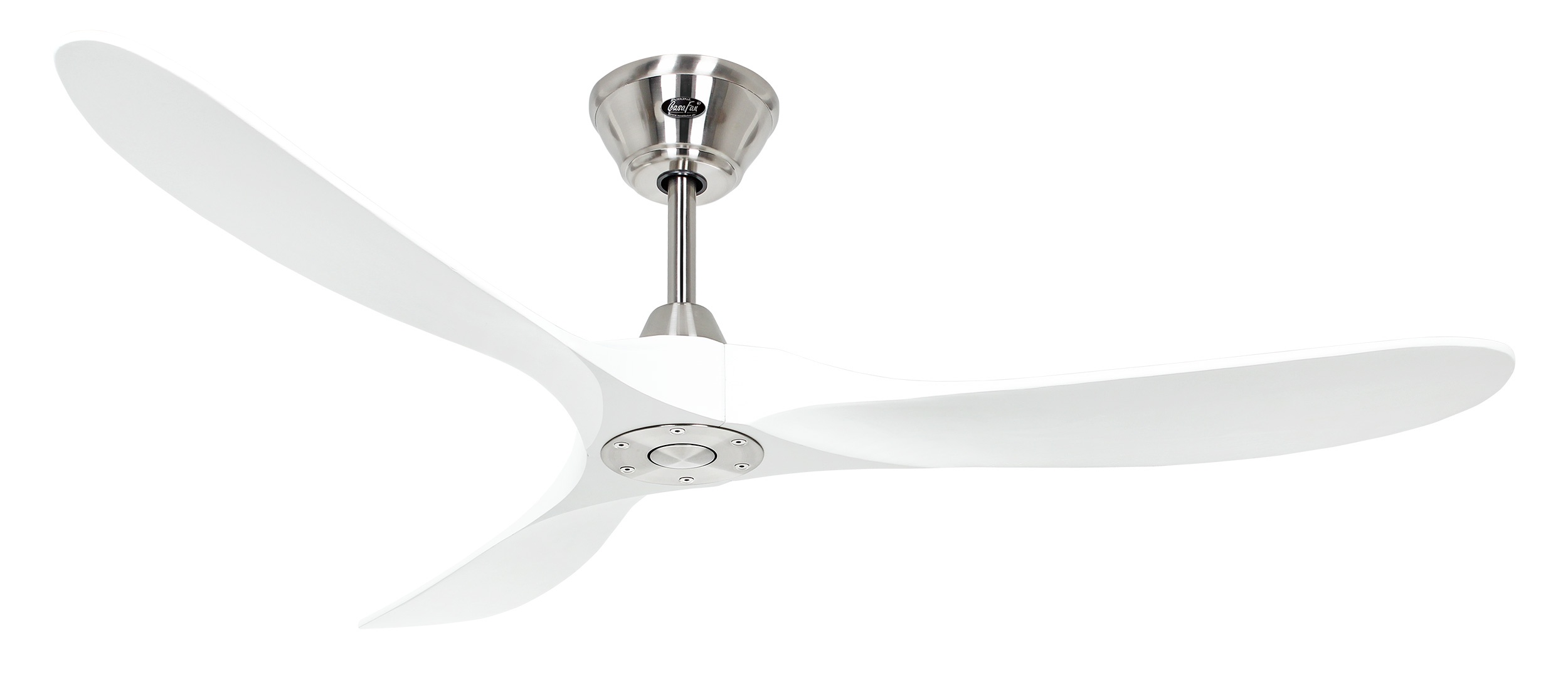 CasaFan Deckenventilator Eco Genuino 152 BN-MW Chrom gebürstet - Weiß
