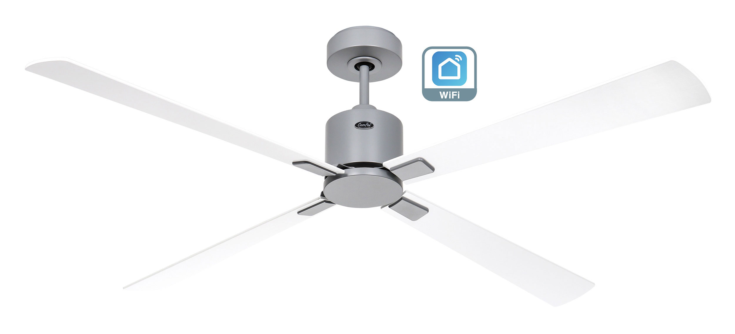 CasaFan Deckenventilator Eco Concept 152 LG-WE/LG Lichtgrau - Weiß/Lichtgrau WiFi 