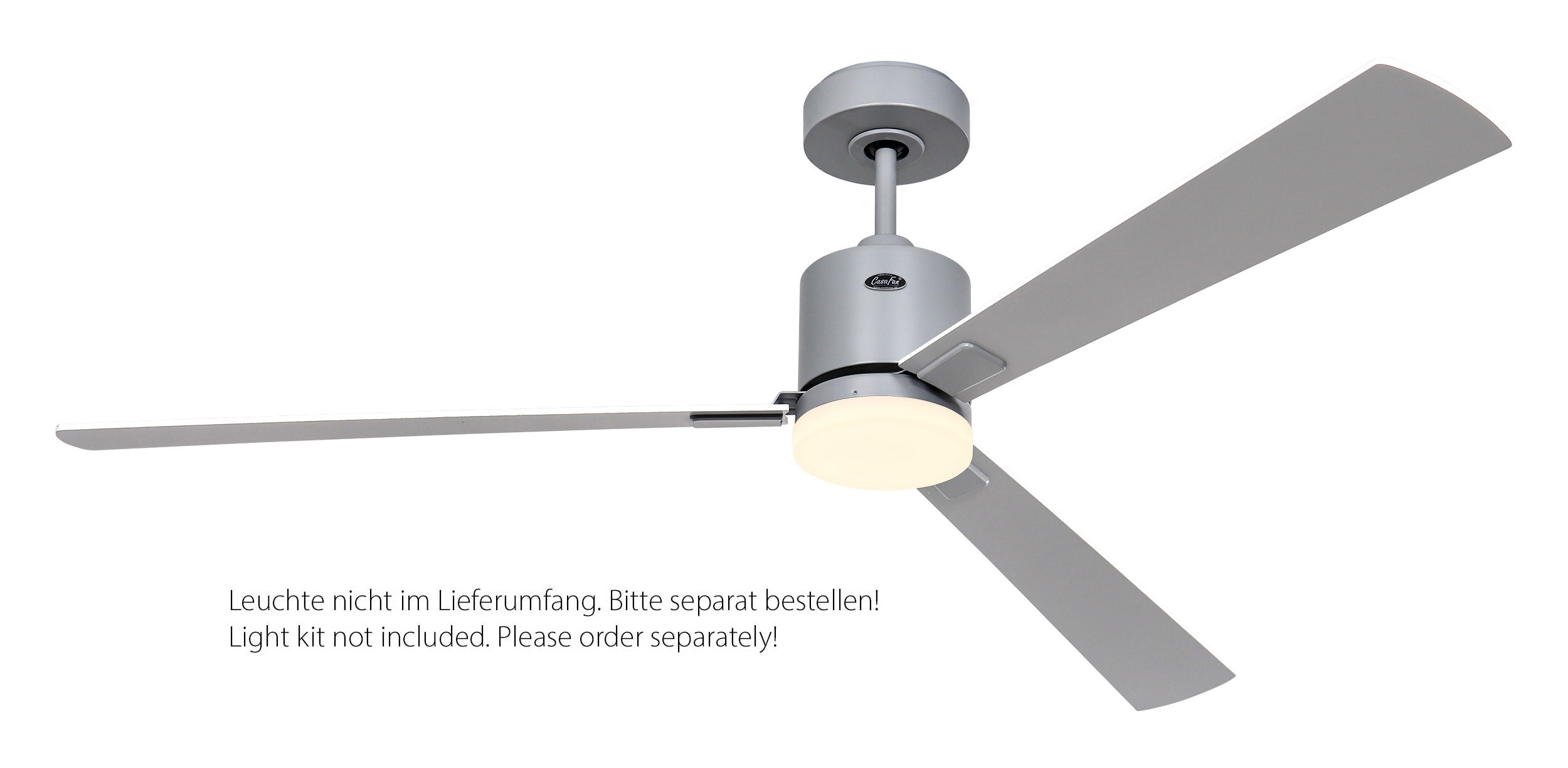 CasaFan Deckenventilator Eco Concept 152 LG-WE/LG Lichtgrau - Weiß/Lichtgrau WiFi mit optionaler Leuchte EN5z
