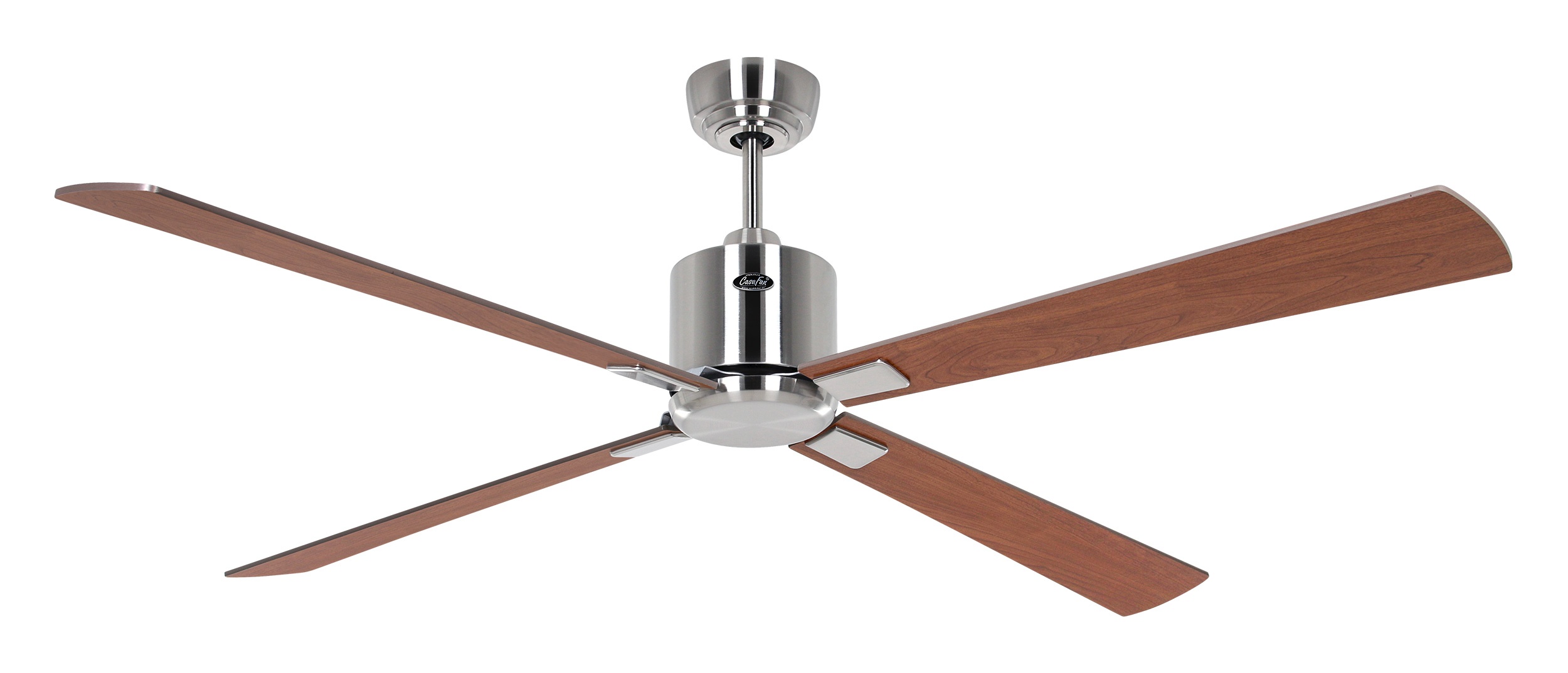 CasaFan Deckenventilator Eco Neo III 152 BN-NB/KI Chrom gebürstet - Nussbaum/Kirsche Wifi/WLAN