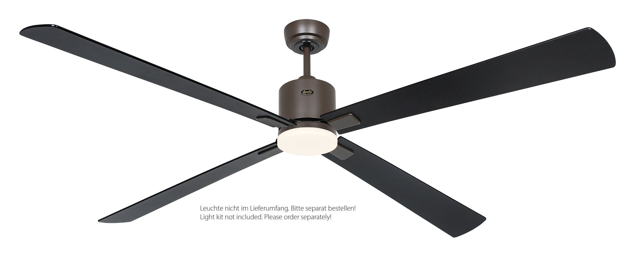 CasaFan Deckenventilator Eco Neo III 180 BZ-SW/TK bronze - schwarz/Teak Wifi/WLAN optionale Leuchte EN5z