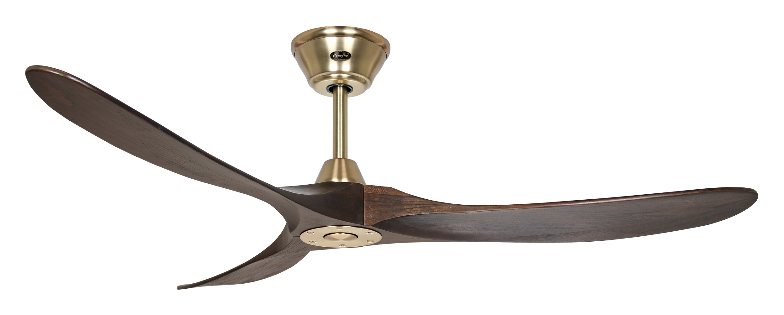 CasaFan Deckenventilator Eco Genuino 152 MG-NB Messing gebürstet - Nussbaum