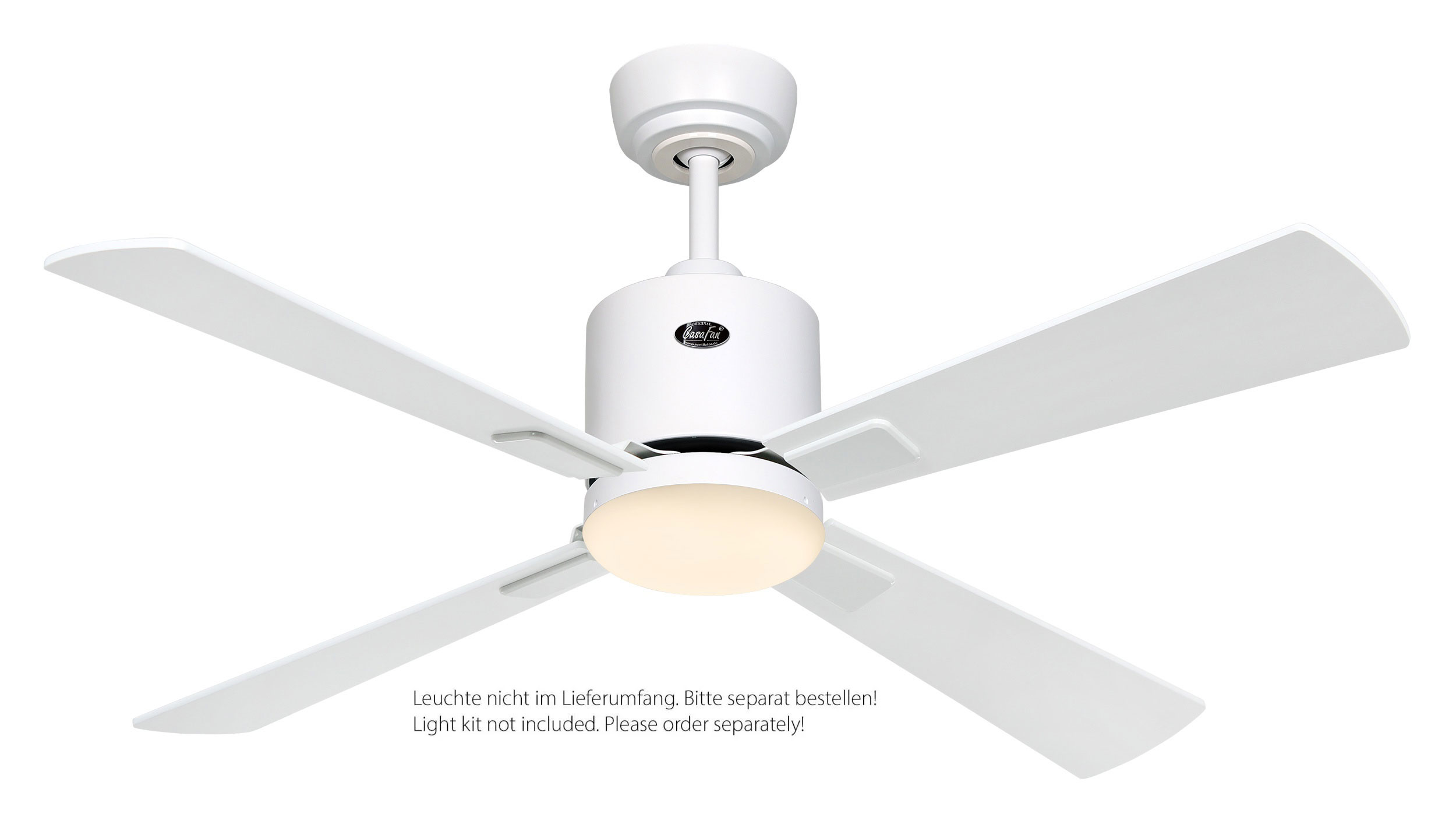 CasaFan Deckenventilator Eco Neo III 103 WE-WE/LG weiß - weiß/lichtgrau WiFi/WLAN optionale Leuchte EN5r