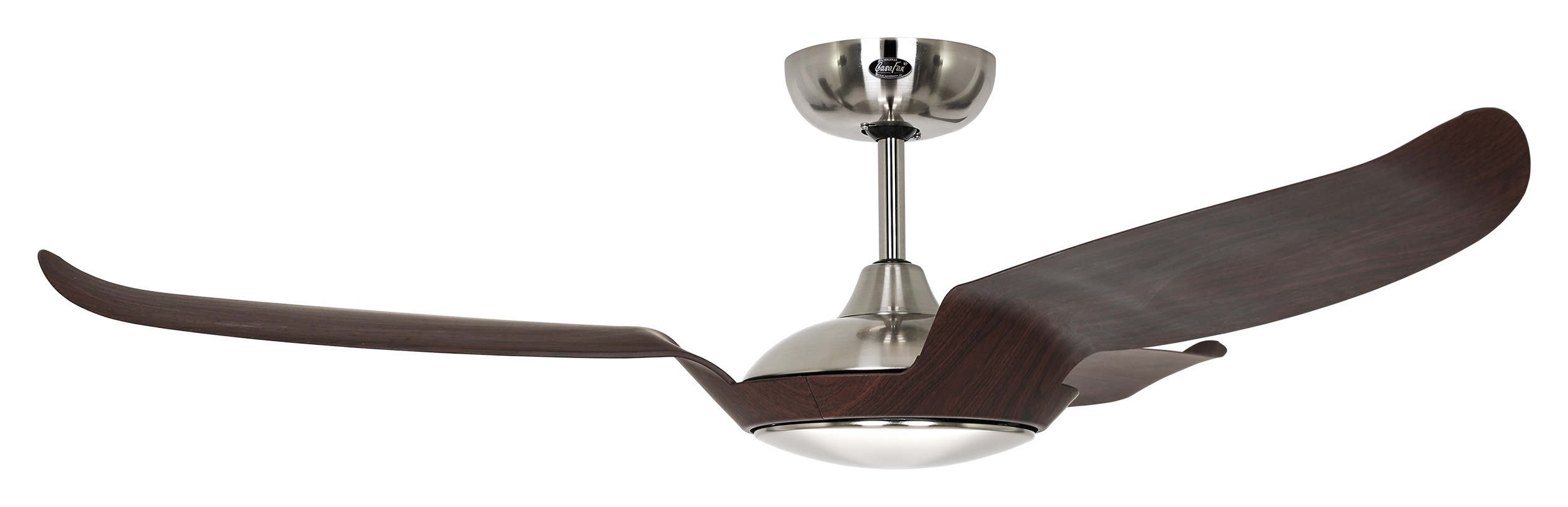 CasaFan Deckenventilator Eco Talos BN-NB (Chrom gebürstet - Nussbaum)