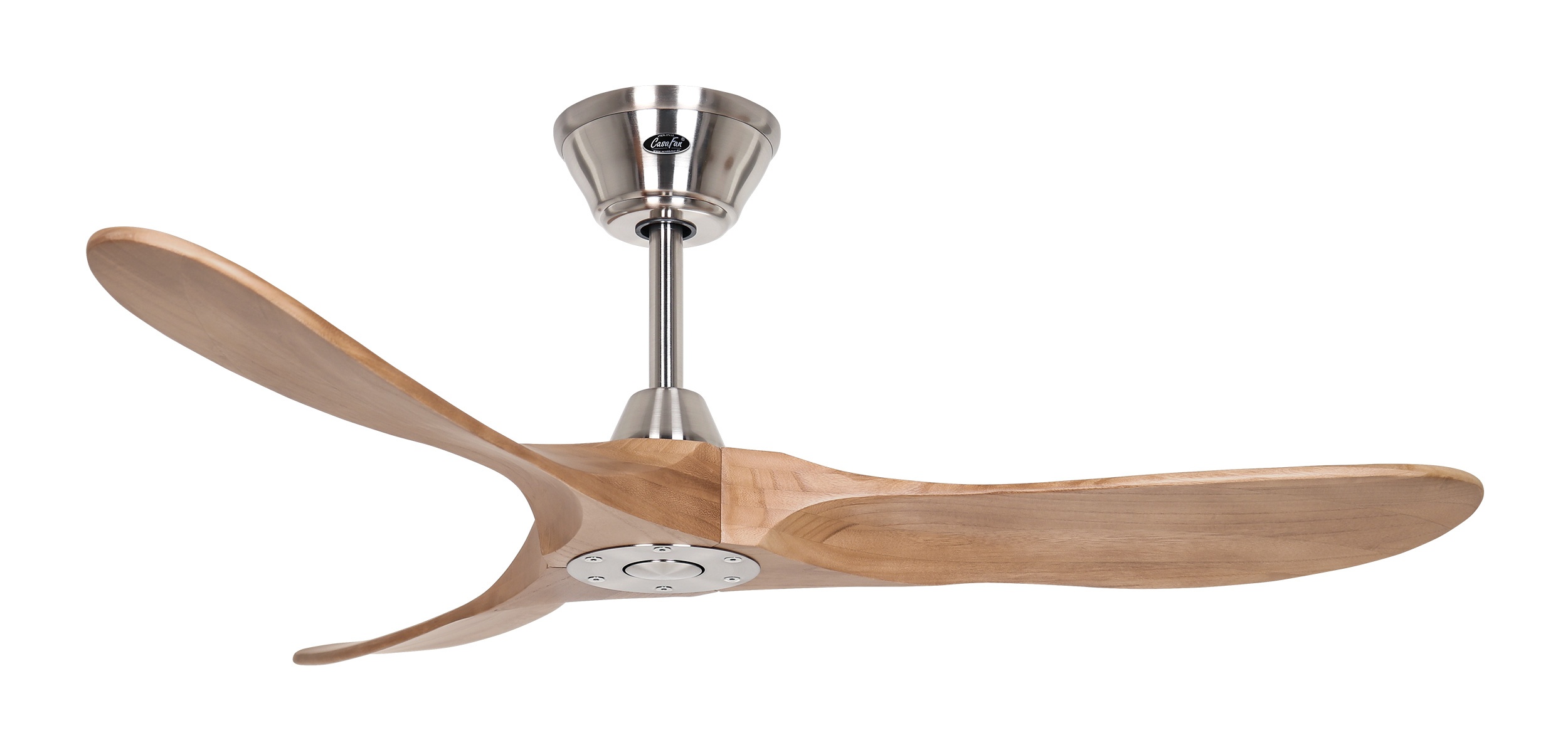 CasaFan Deckenventilator Eco Genuino 122 BN-EM Chrom gebürstet - Eiche mittel