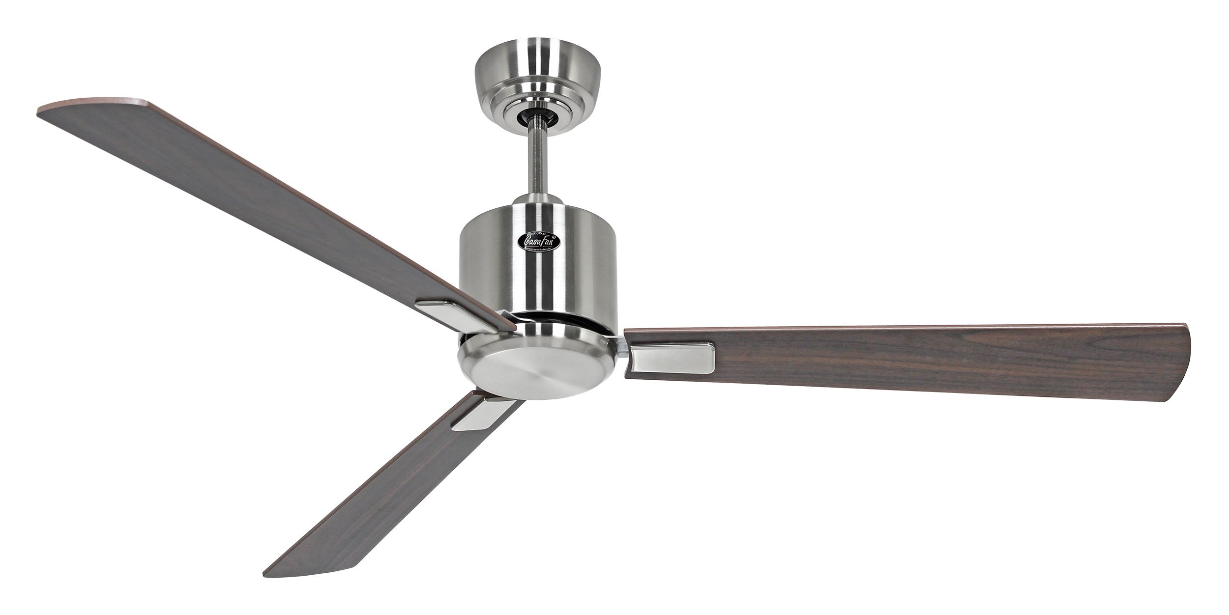 CasaFan Deckenventilator Eco Neo III 132 BN-NB/KI Chrom gebürstet - Nussbaum/Kirsche 0-10V